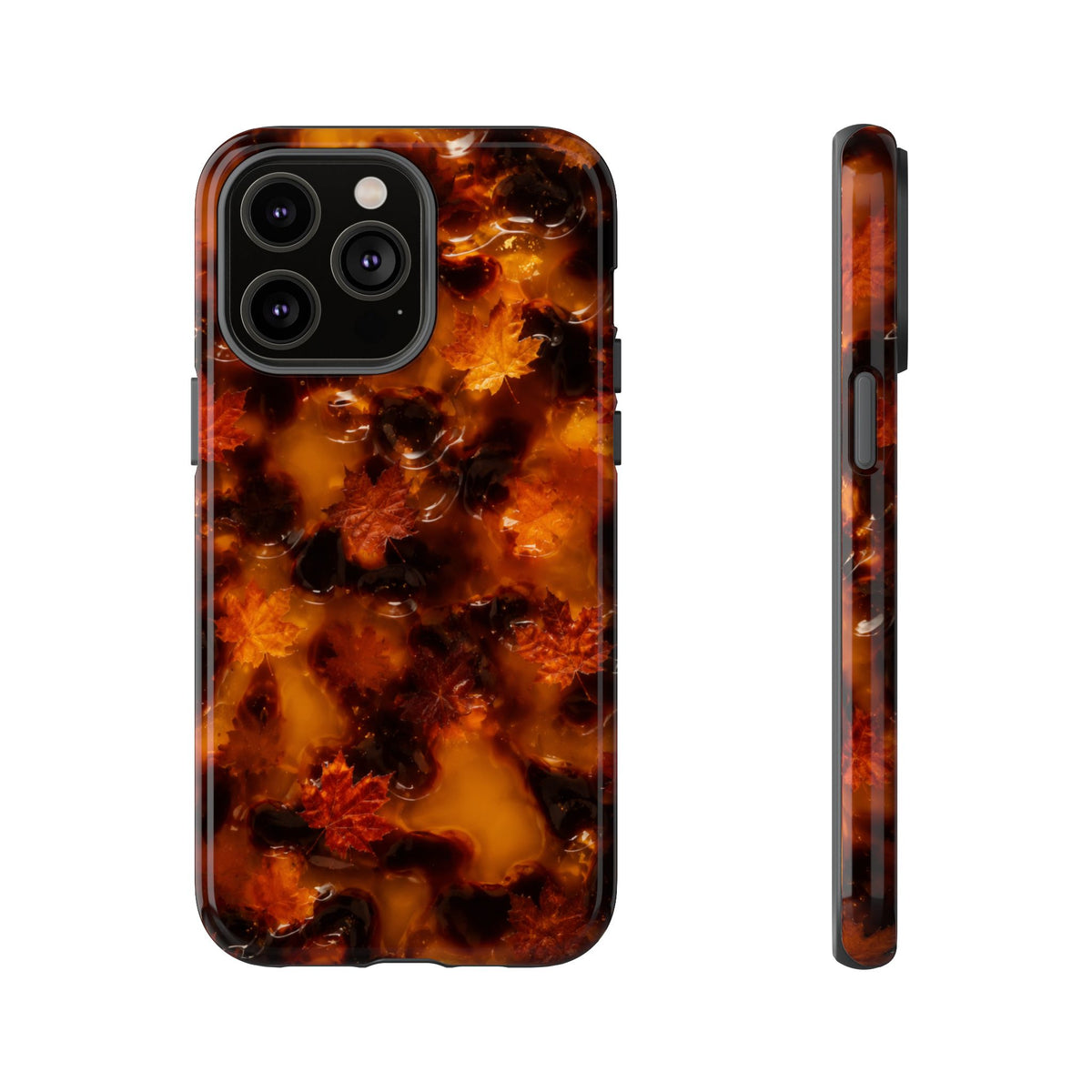 Amber Autumn Maple Leaf Phone Case