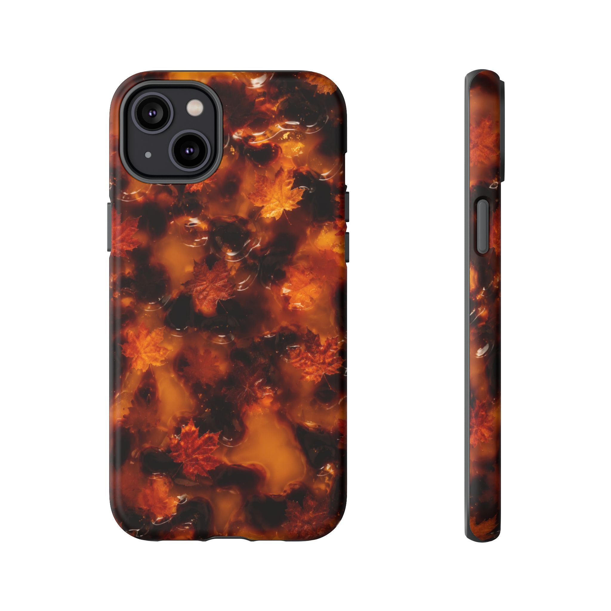 Amber Autumn Maple Leaf Phone Case