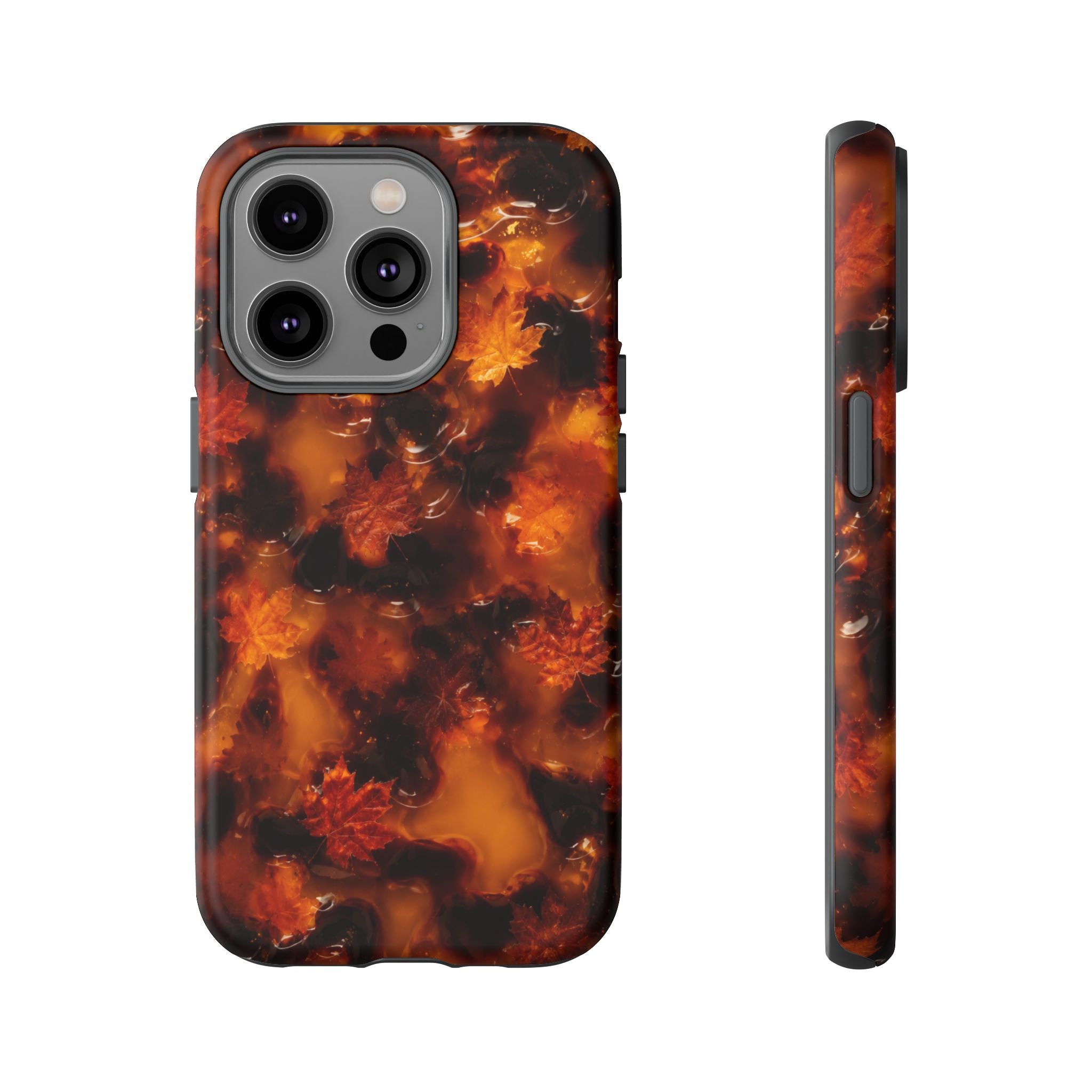 Amber Autumn Maple Leaf Phone Case