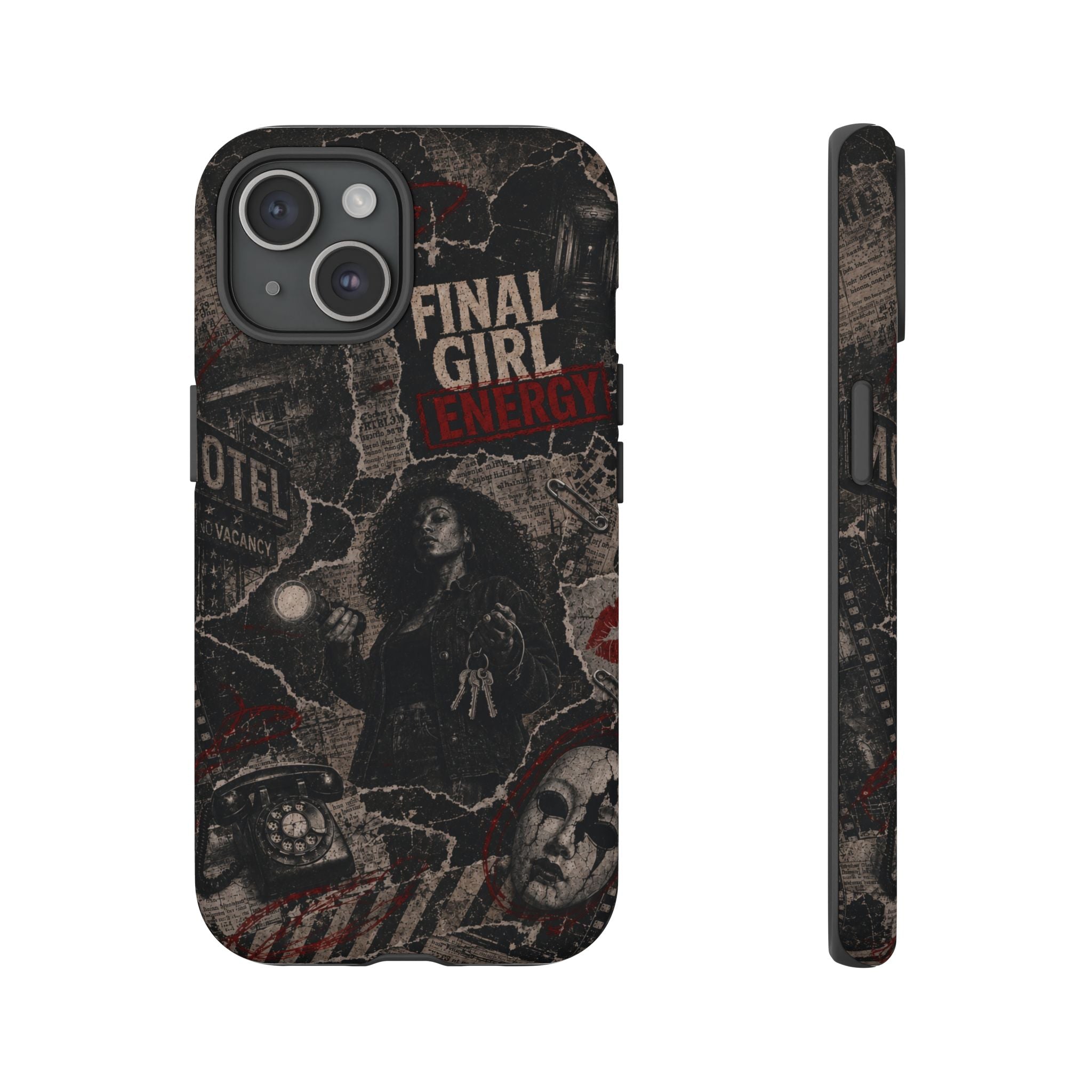 Final Girl Energy Horror Collage Phone Case