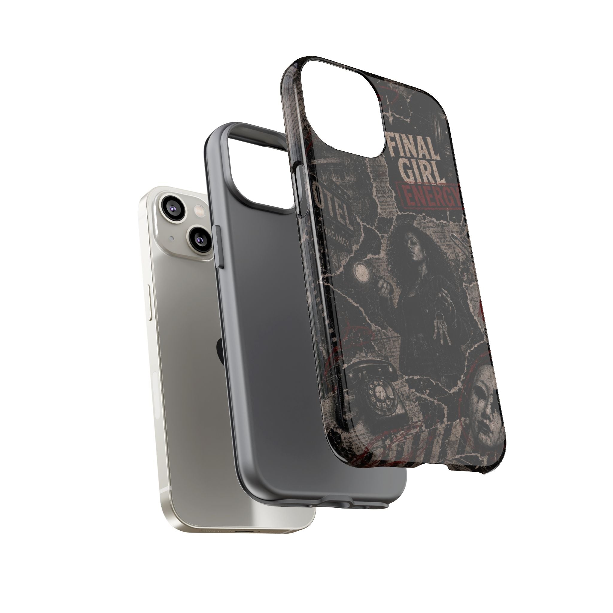 Final Girl Energy Horror Collage Phone Case
