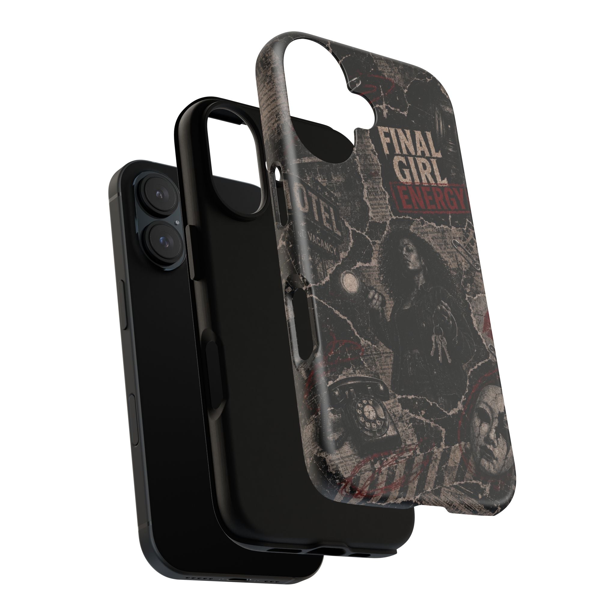 Final Girl Energy Horror Collage Phone Case