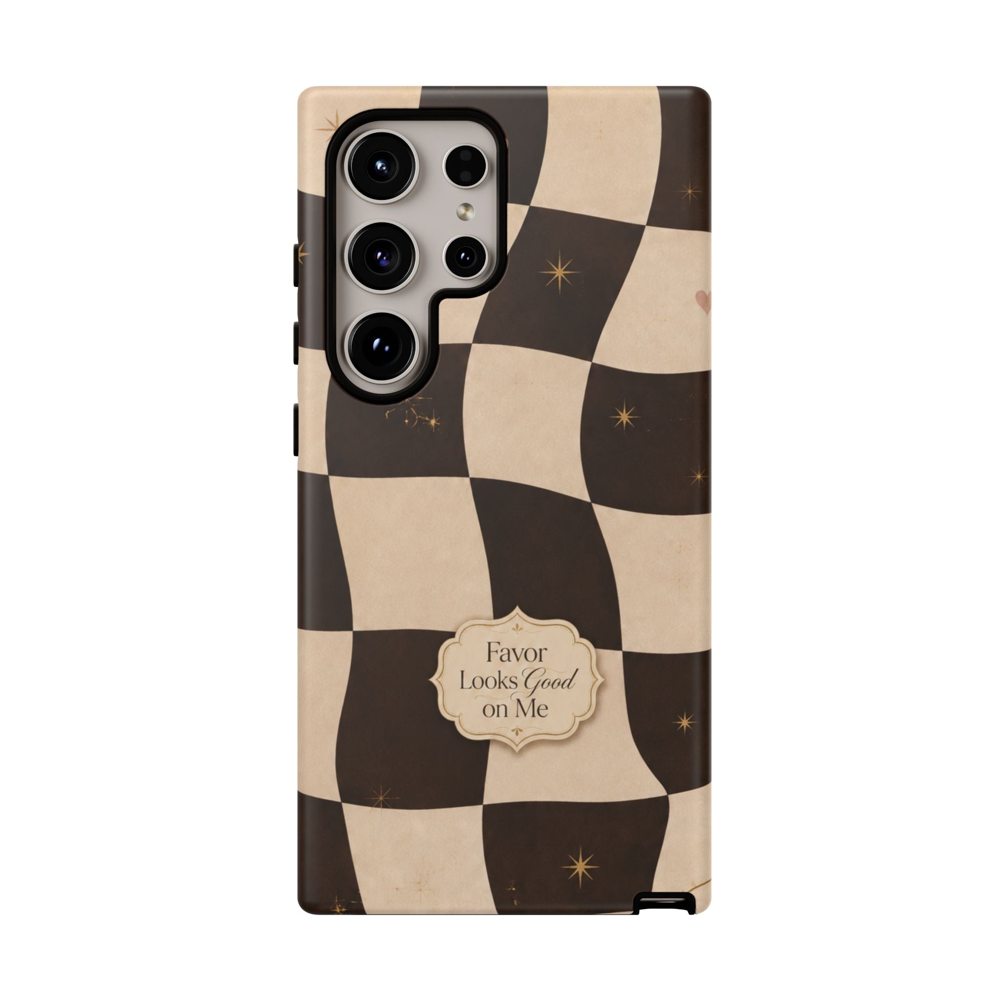 Favor Looks Good on Me Vintage Checkerboard Phone Case