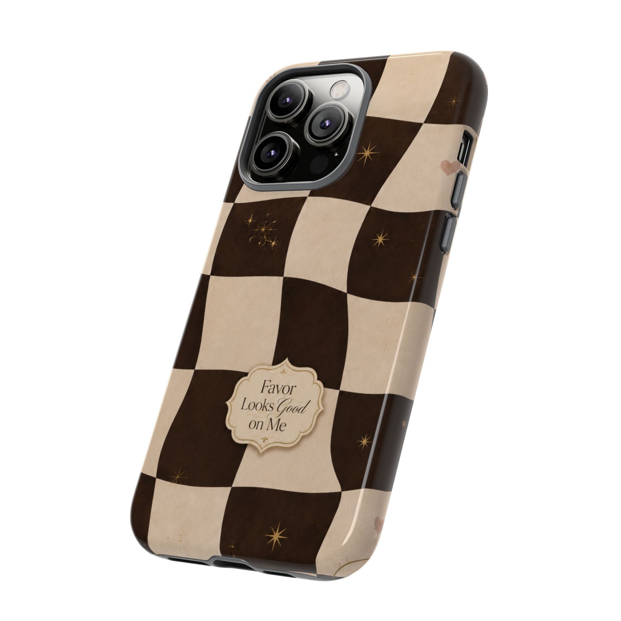 Favor Looks Good on Me Vintage Checkerboard Phone Case