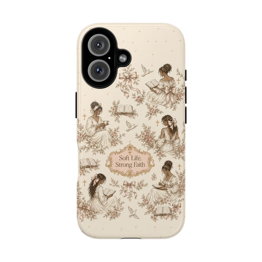 Soft Life, Strong Faith Vintage Christian Phone Case
