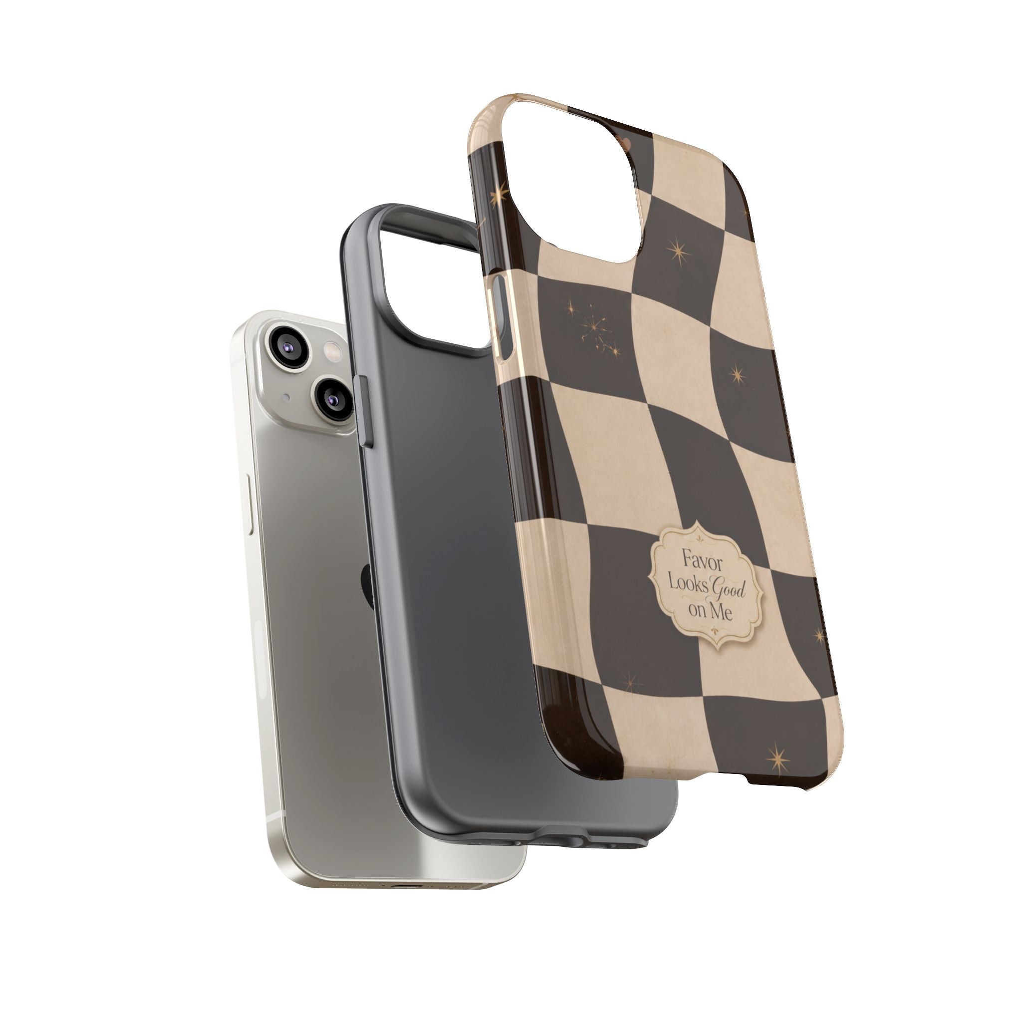 Favor Looks Good on Me Vintage Checkerboard Phone Case