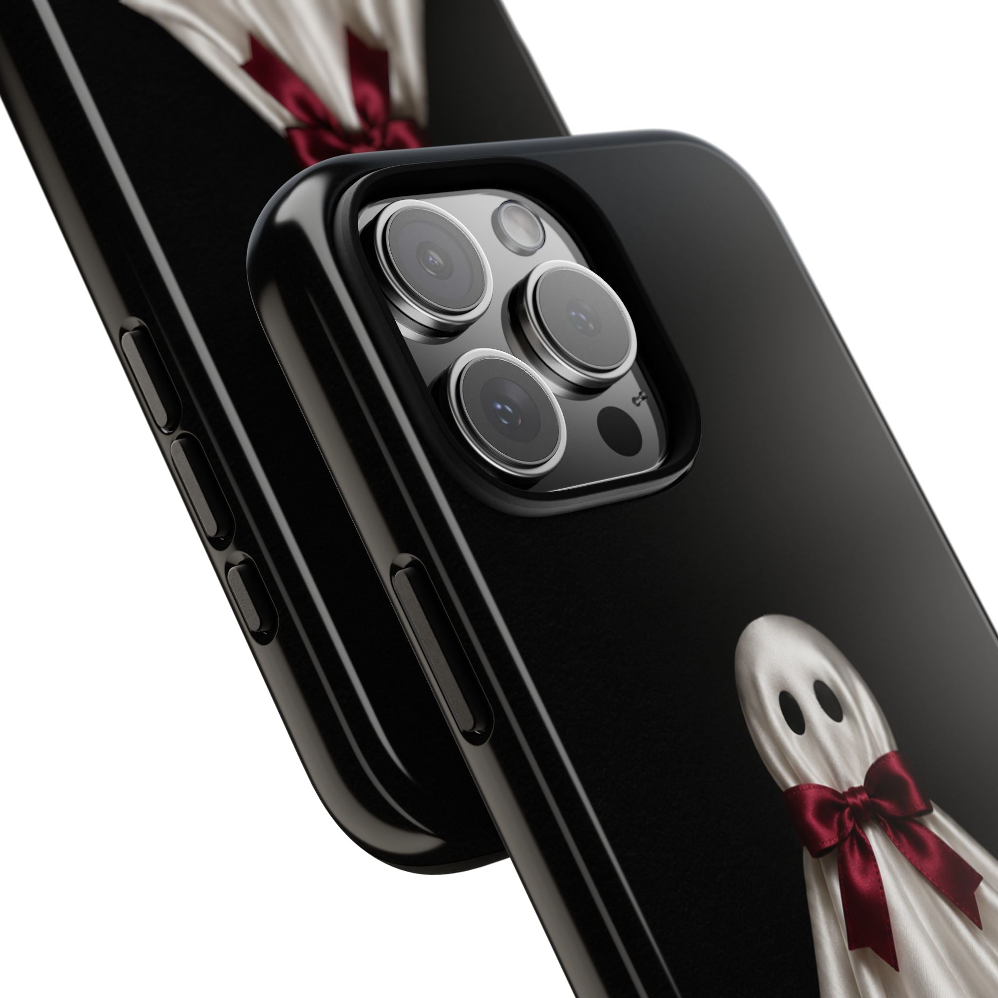 Burgundy Bow Ghost Spooky Phone Case