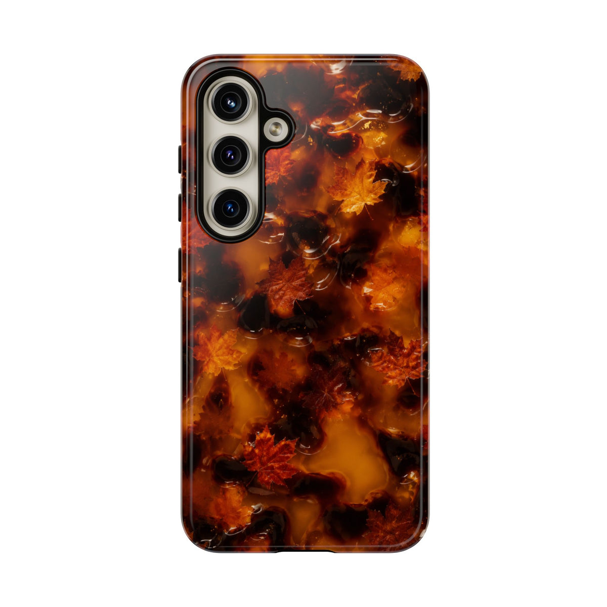 Amber Autumn Maple Leaf Phone Case