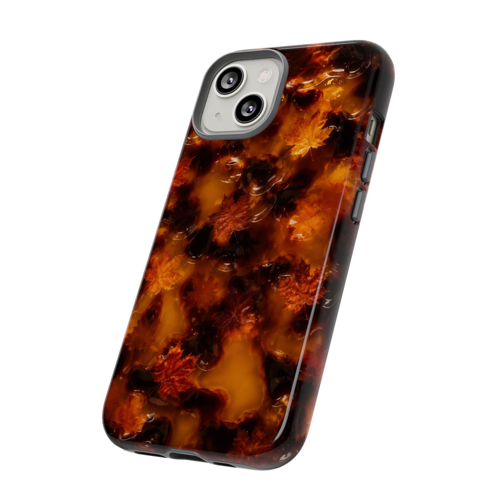 Amber Autumn Maple Leaf Phone Case