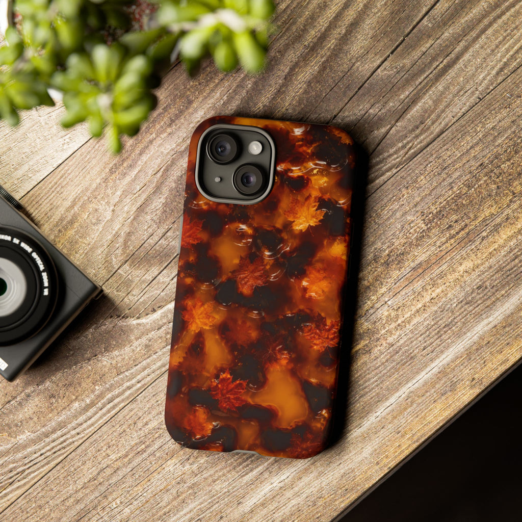 Amber Autumn Maple Leaf Phone Case