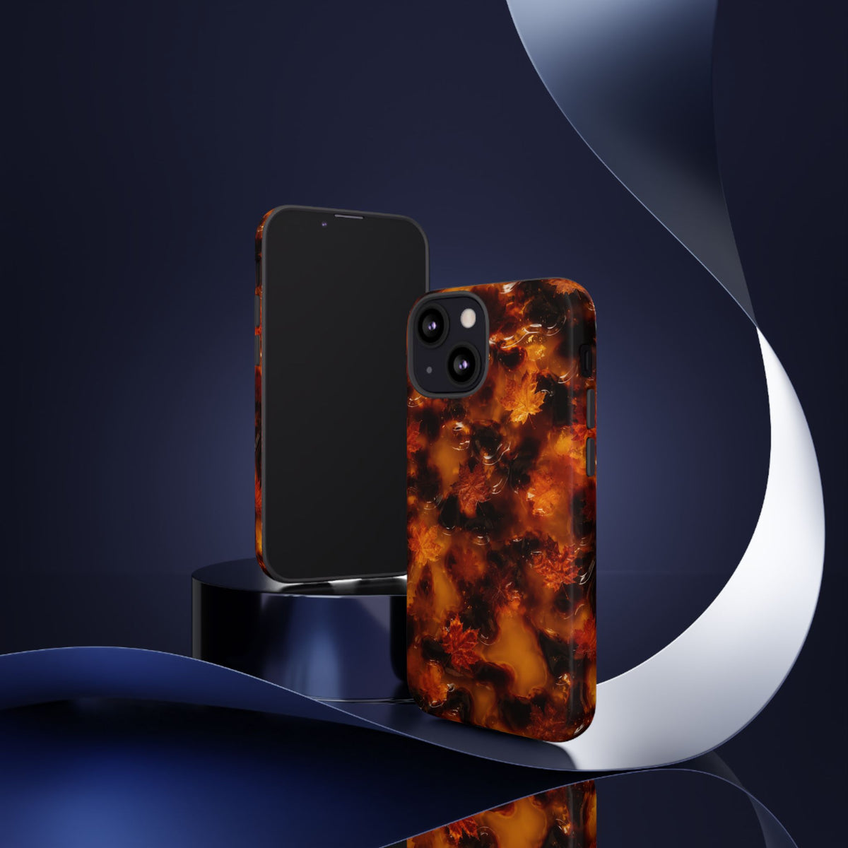 Amber Autumn Maple Leaf Phone Case