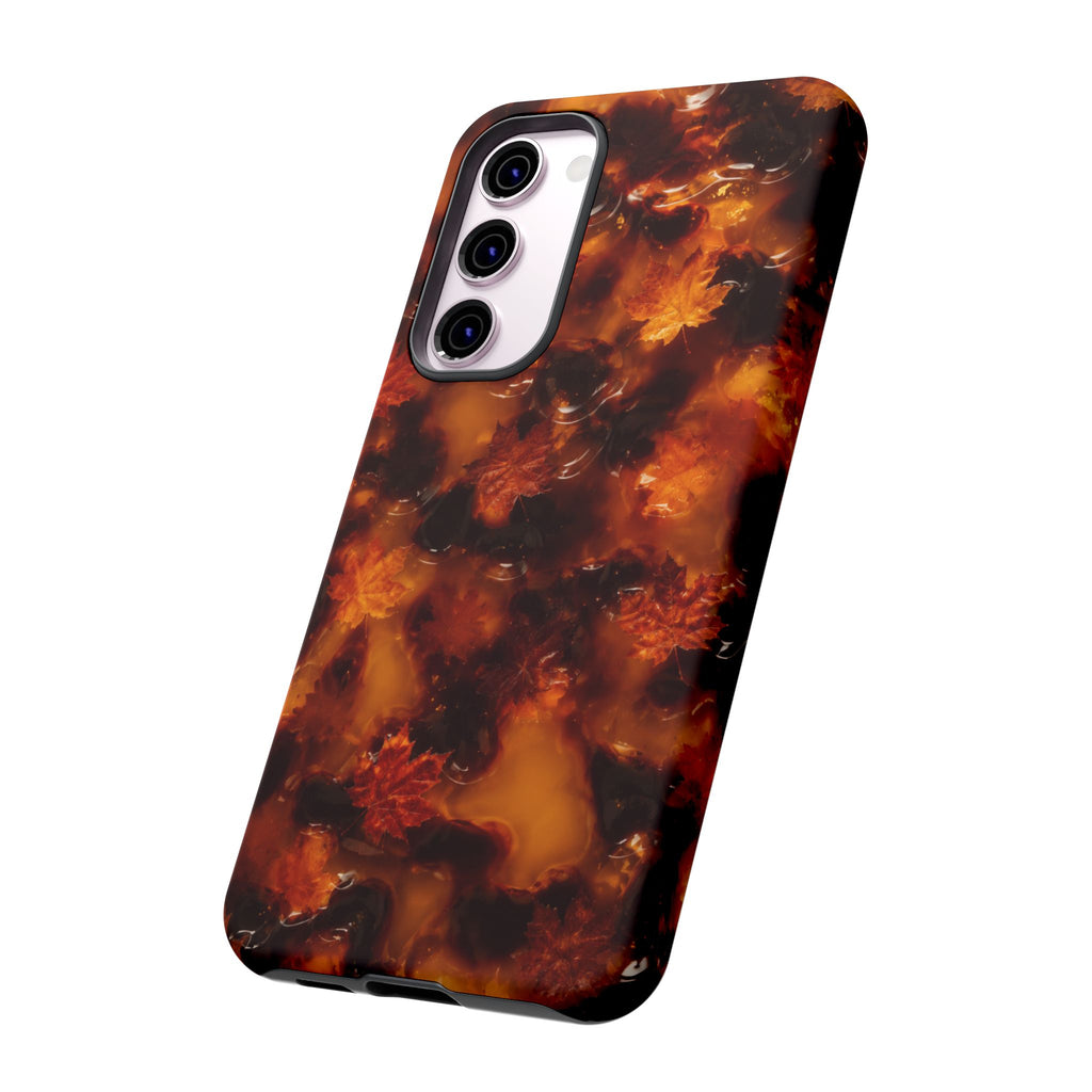Amber Autumn Maple Leaf Phone Case