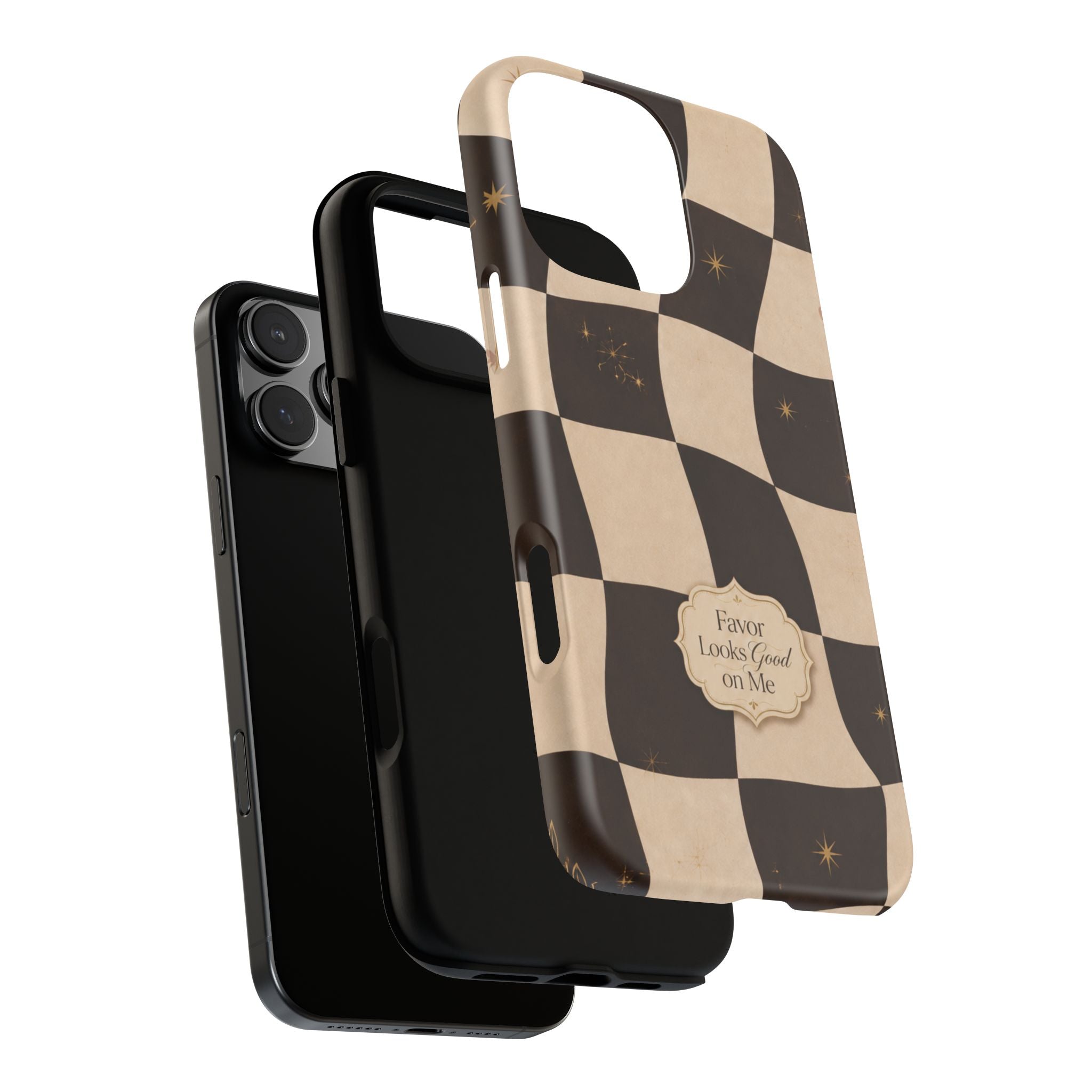 Favor Looks Good on Me Vintage Checkerboard Phone Case