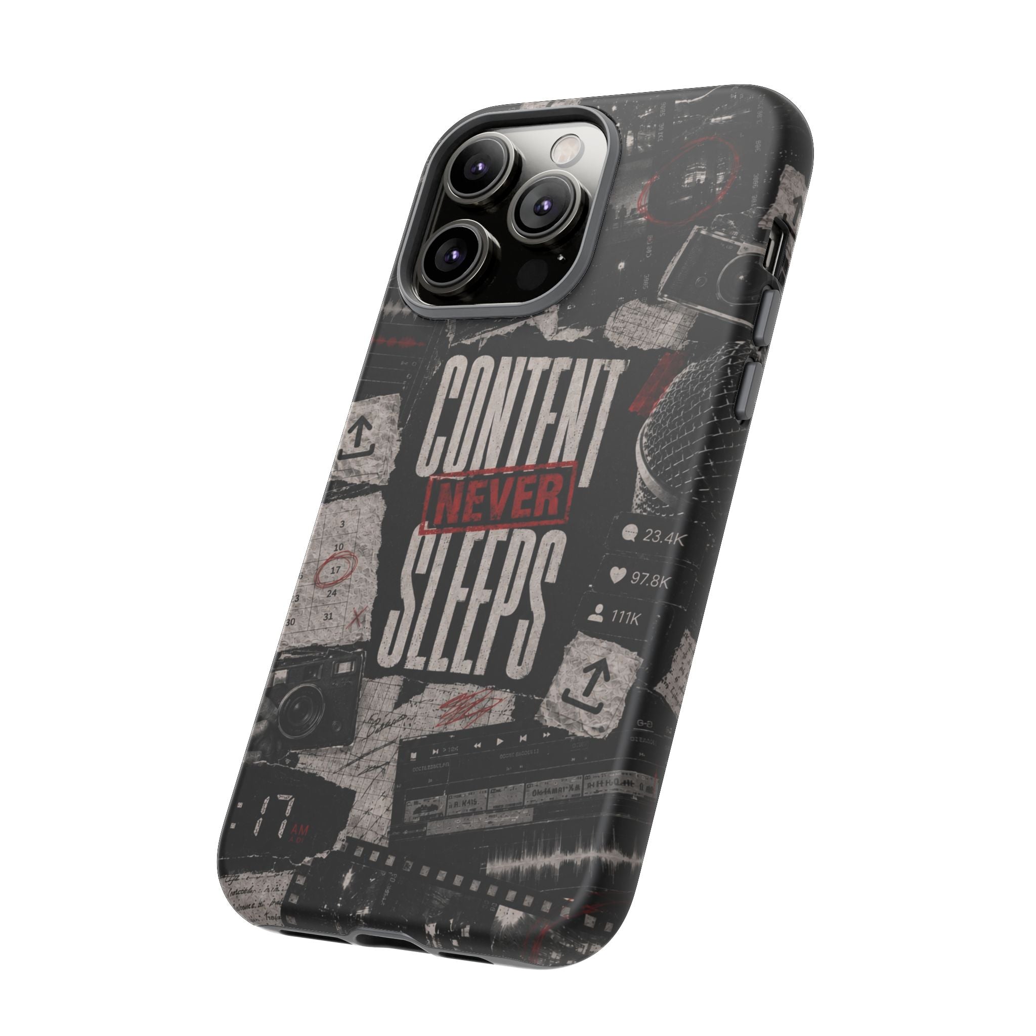 Content Never Sleeps Creator Phone Case