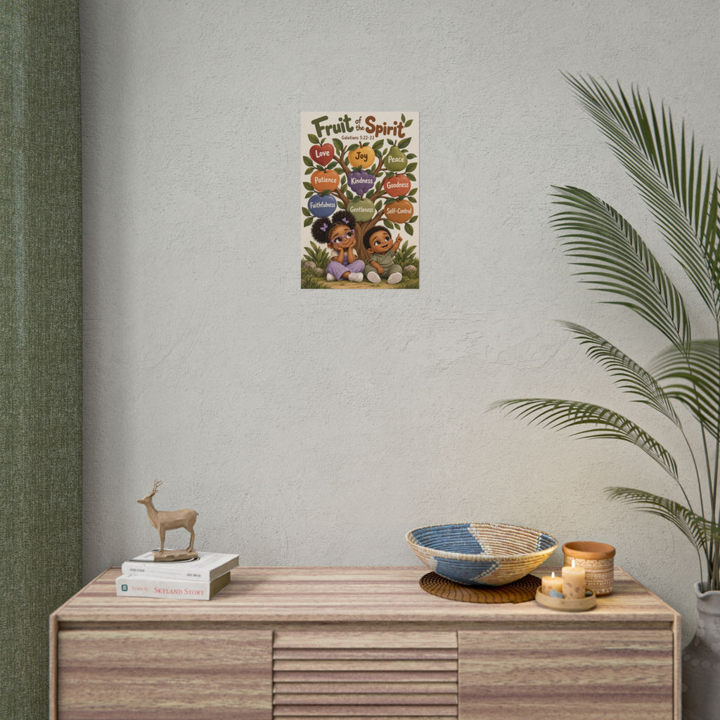 Fruit of the Spirit Christian Kids Poster | Galatians 5:22–23 Wall Art