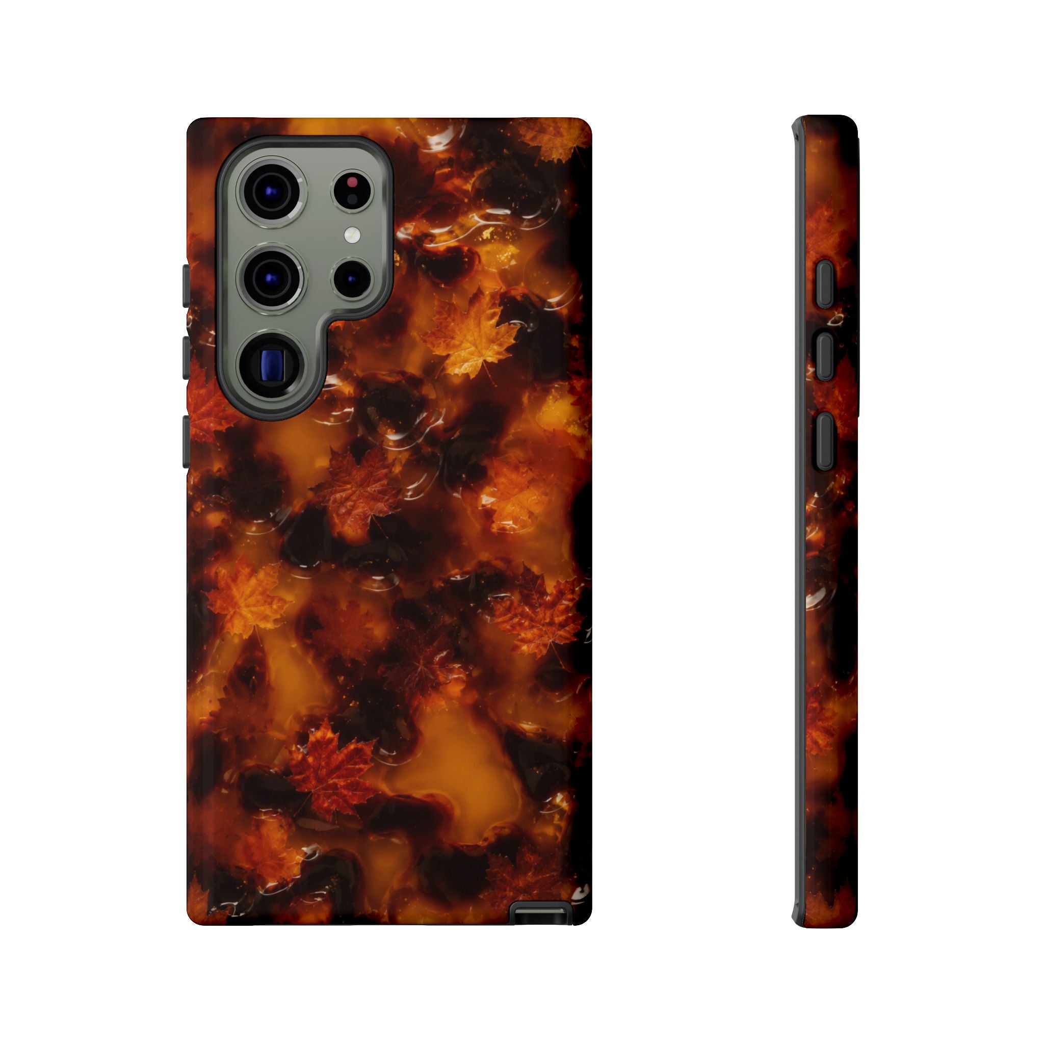 Amber Autumn Maple Leaf Phone Case