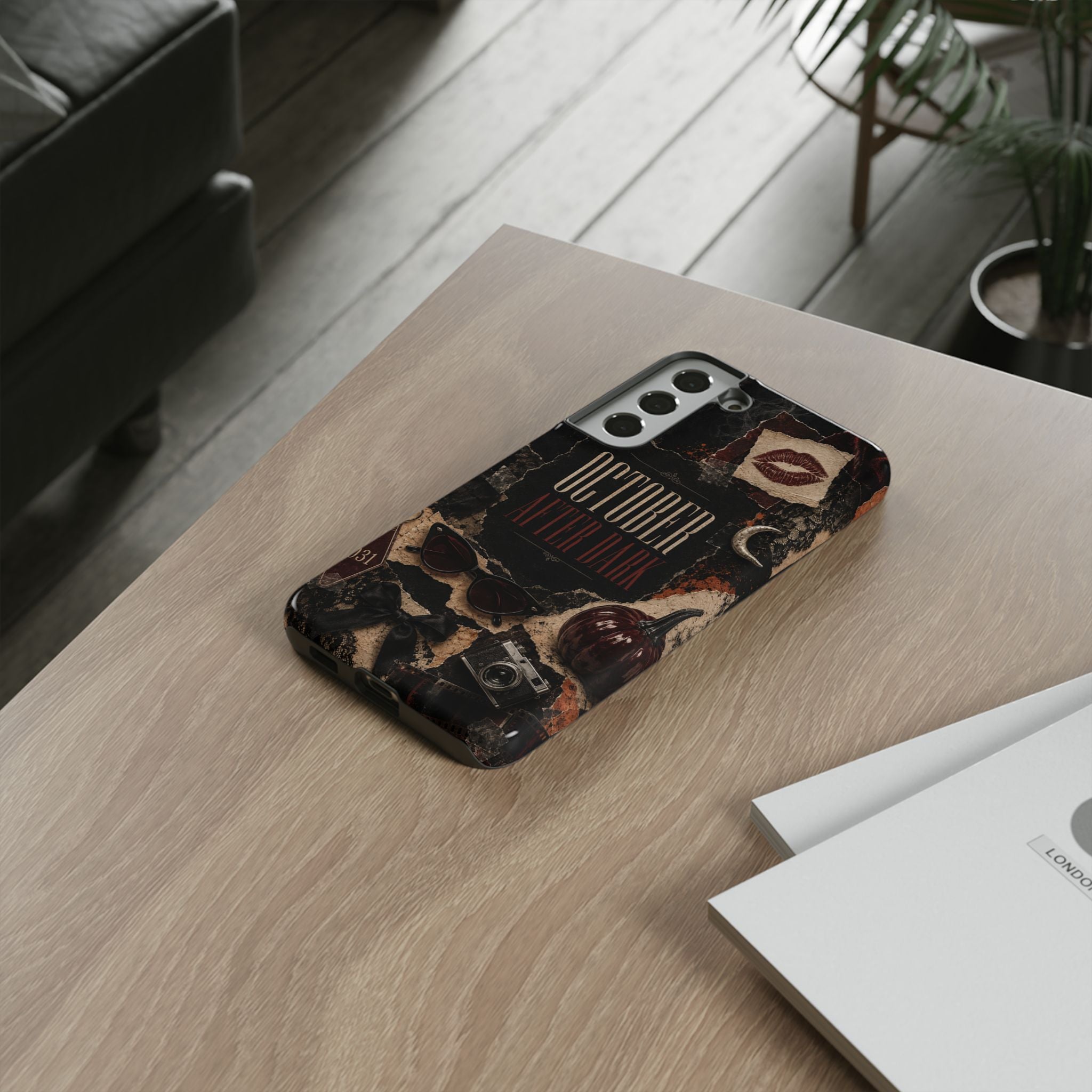 October After Dark Gothic Collage Phone Case
