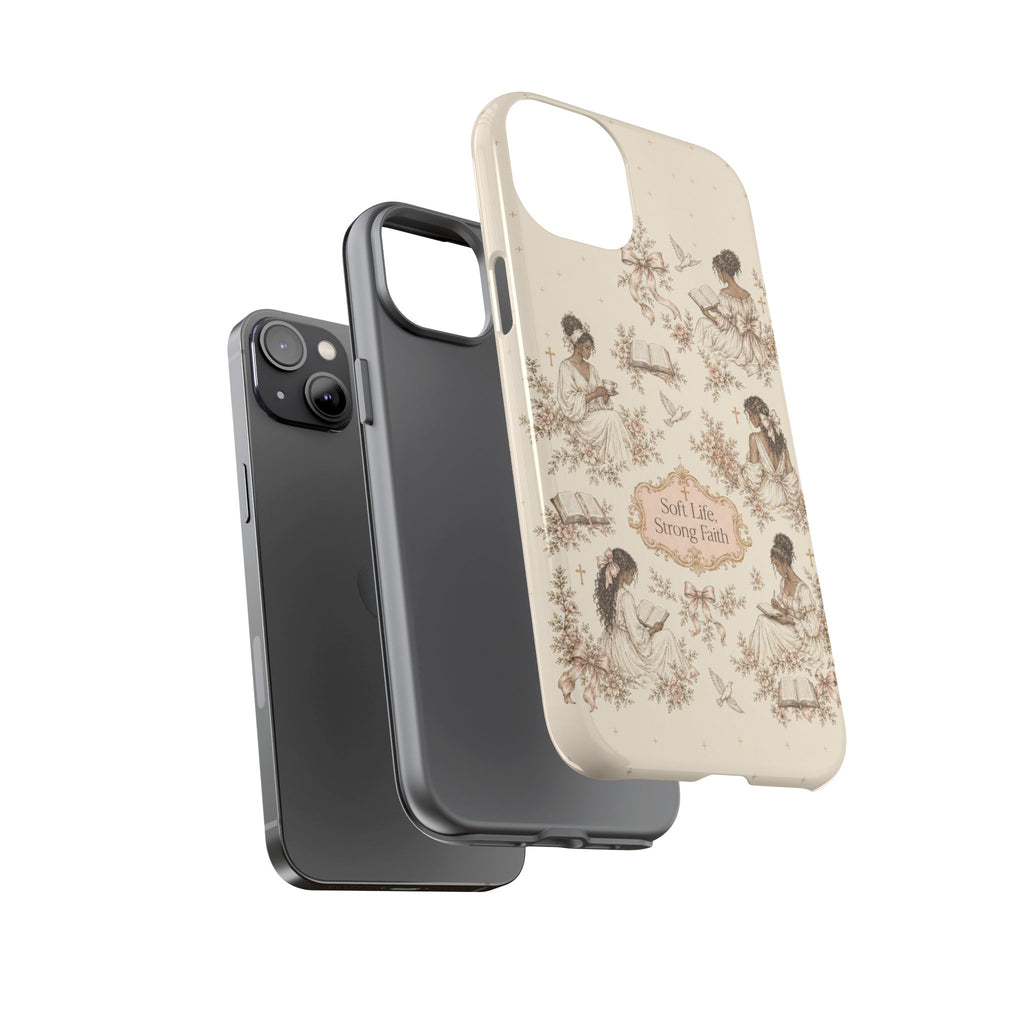 Soft Life, Strong Faith Vintage Christian Phone Case