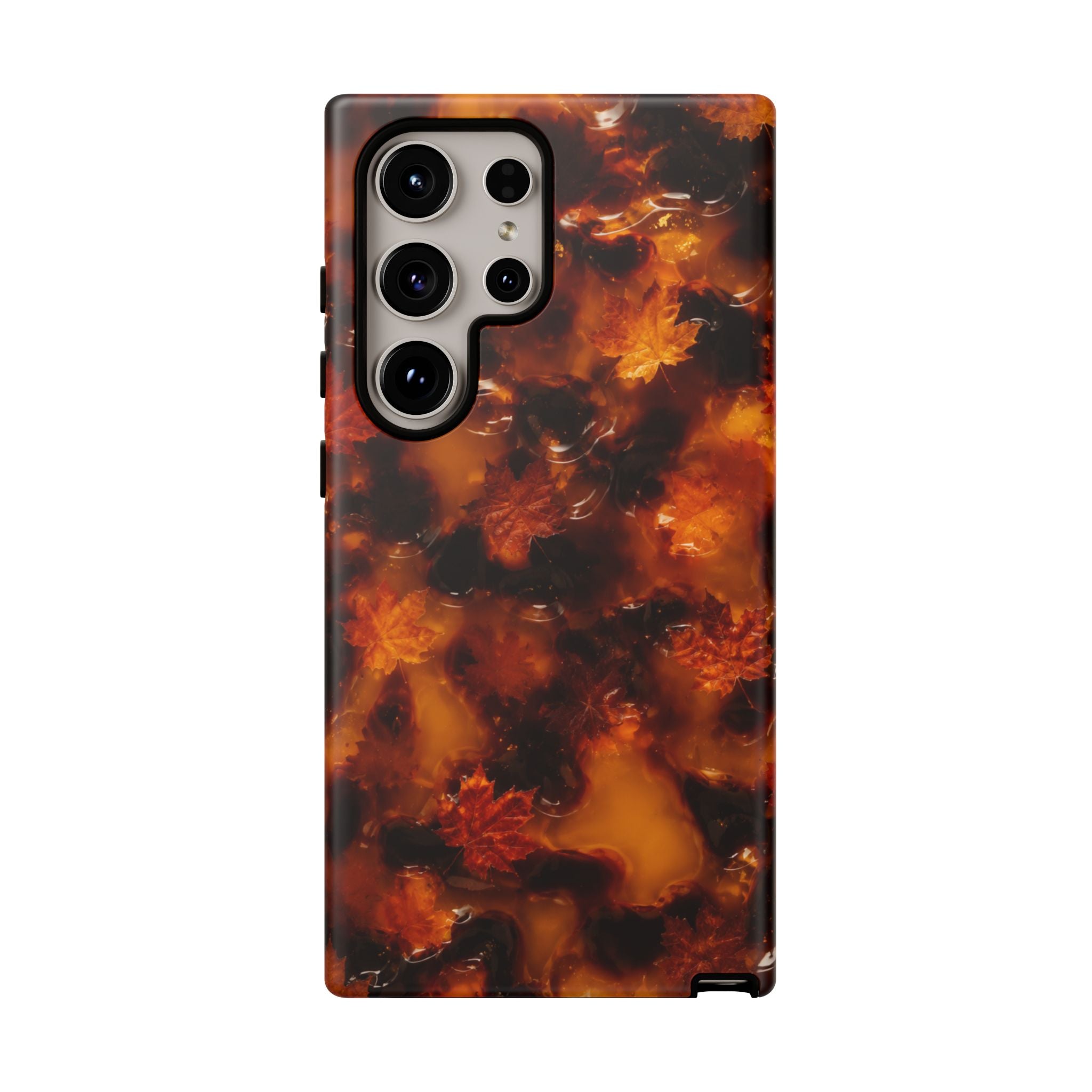 Amber Autumn Maple Leaf Phone Case