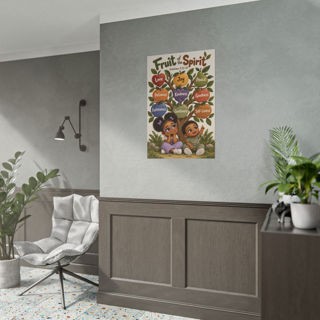 Fruit of the Spirit Christian Kids Poster | Galatians 5:22–23 Wall Art