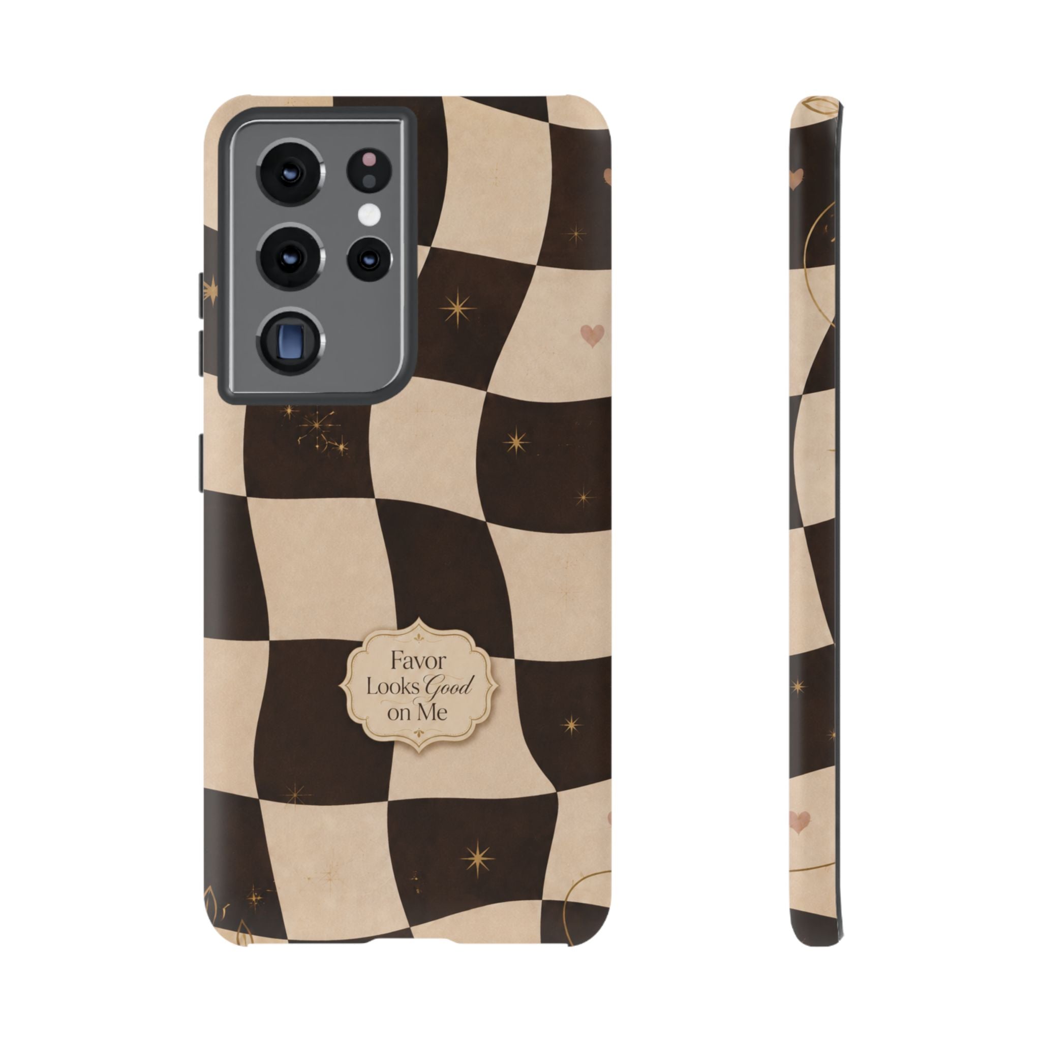 Favor Looks Good on Me Vintage Checkerboard Phone Case