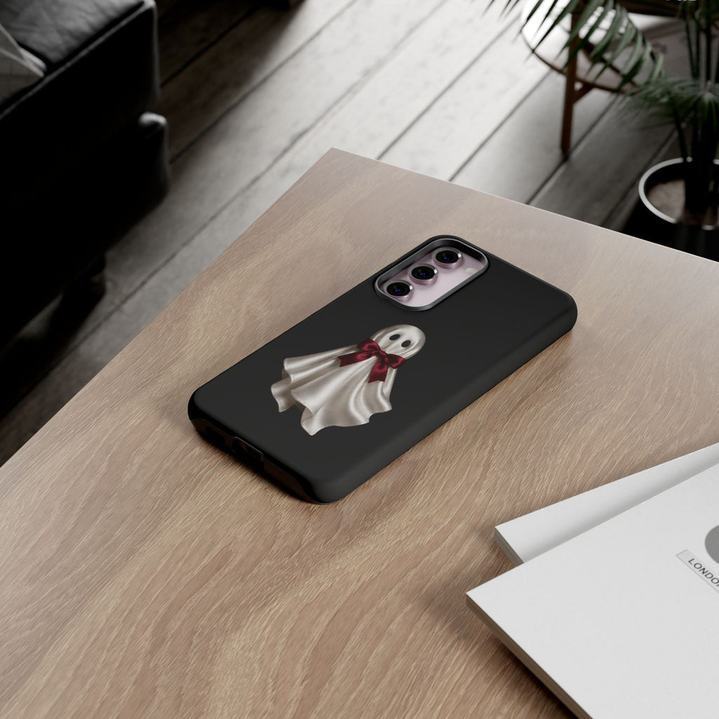 Burgundy Bow Ghost Spooky Phone Case