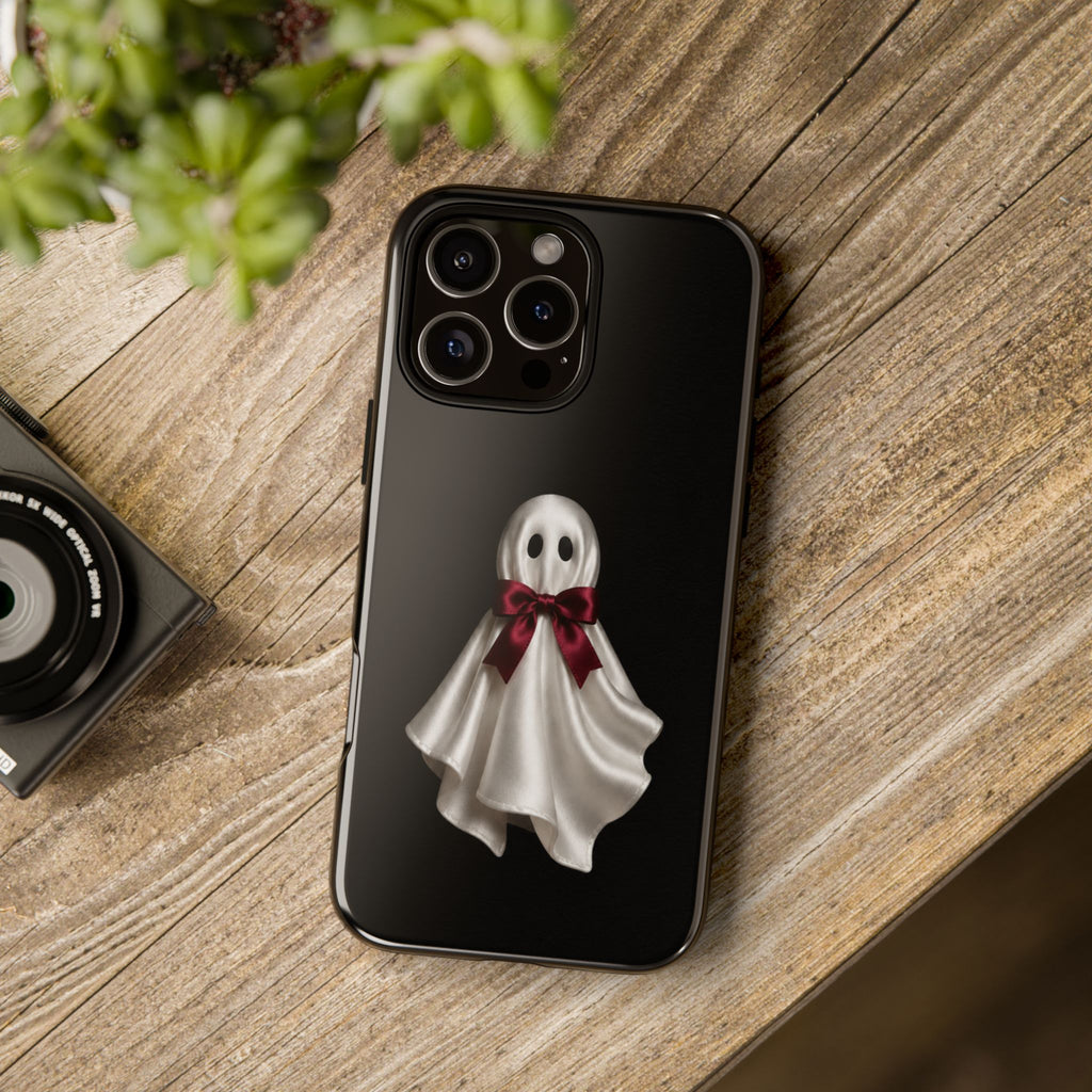 Burgundy Bow Ghost Spooky Phone Case