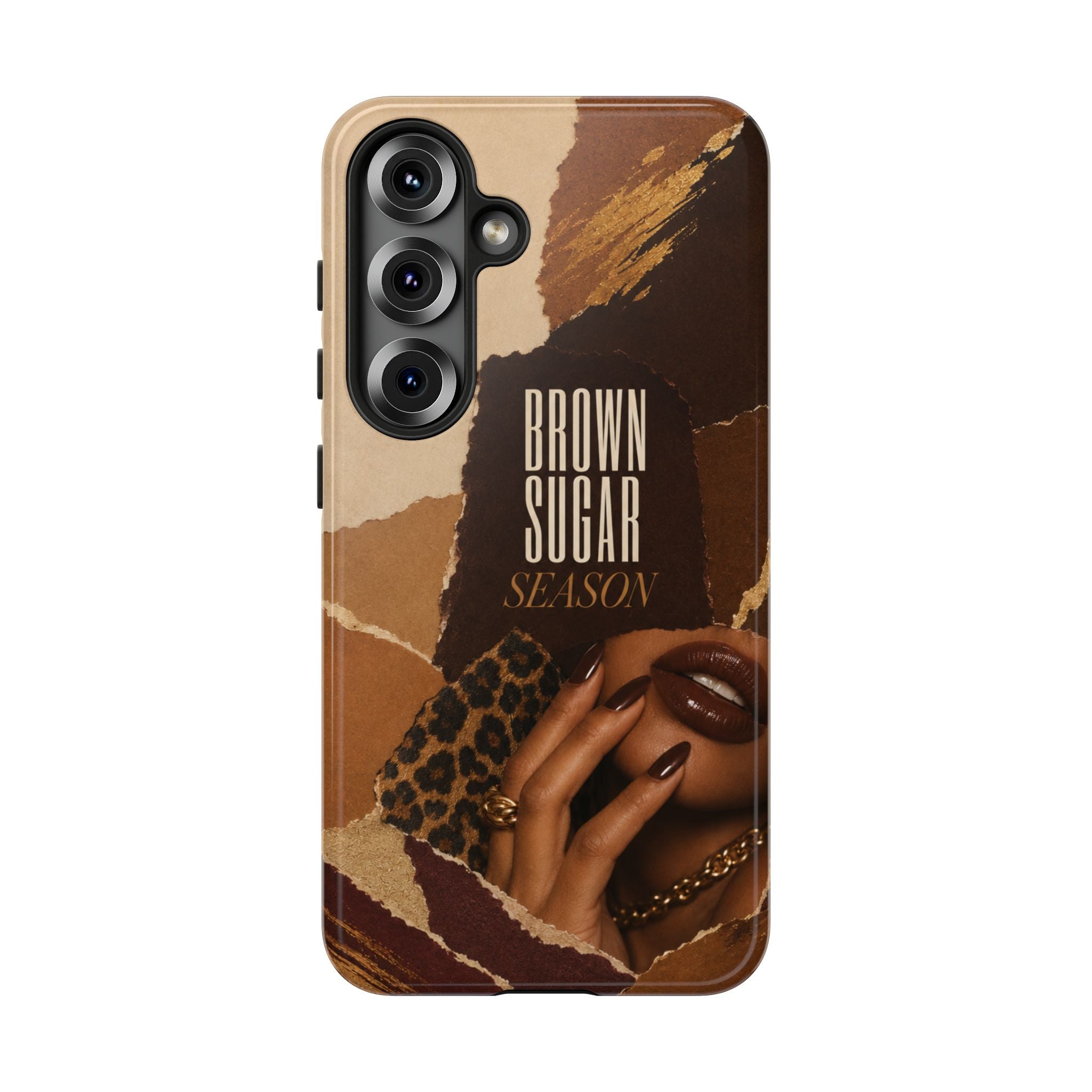 Brown Sugar Season Leopard Collage Phone Case