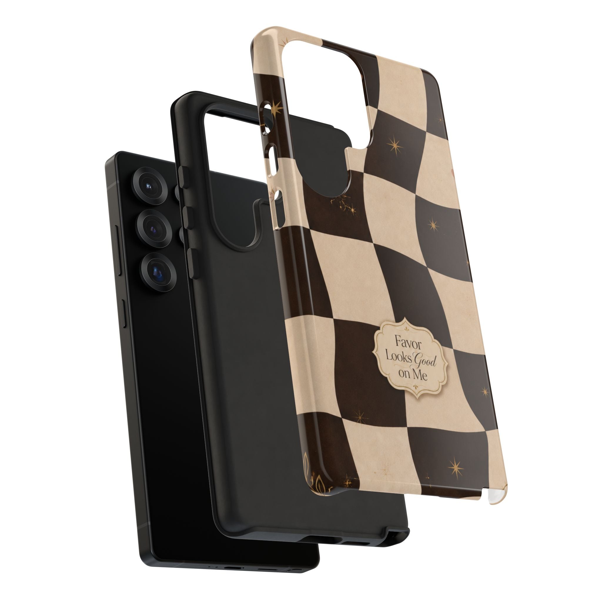 Favor Looks Good on Me Vintage Checkerboard Phone Case