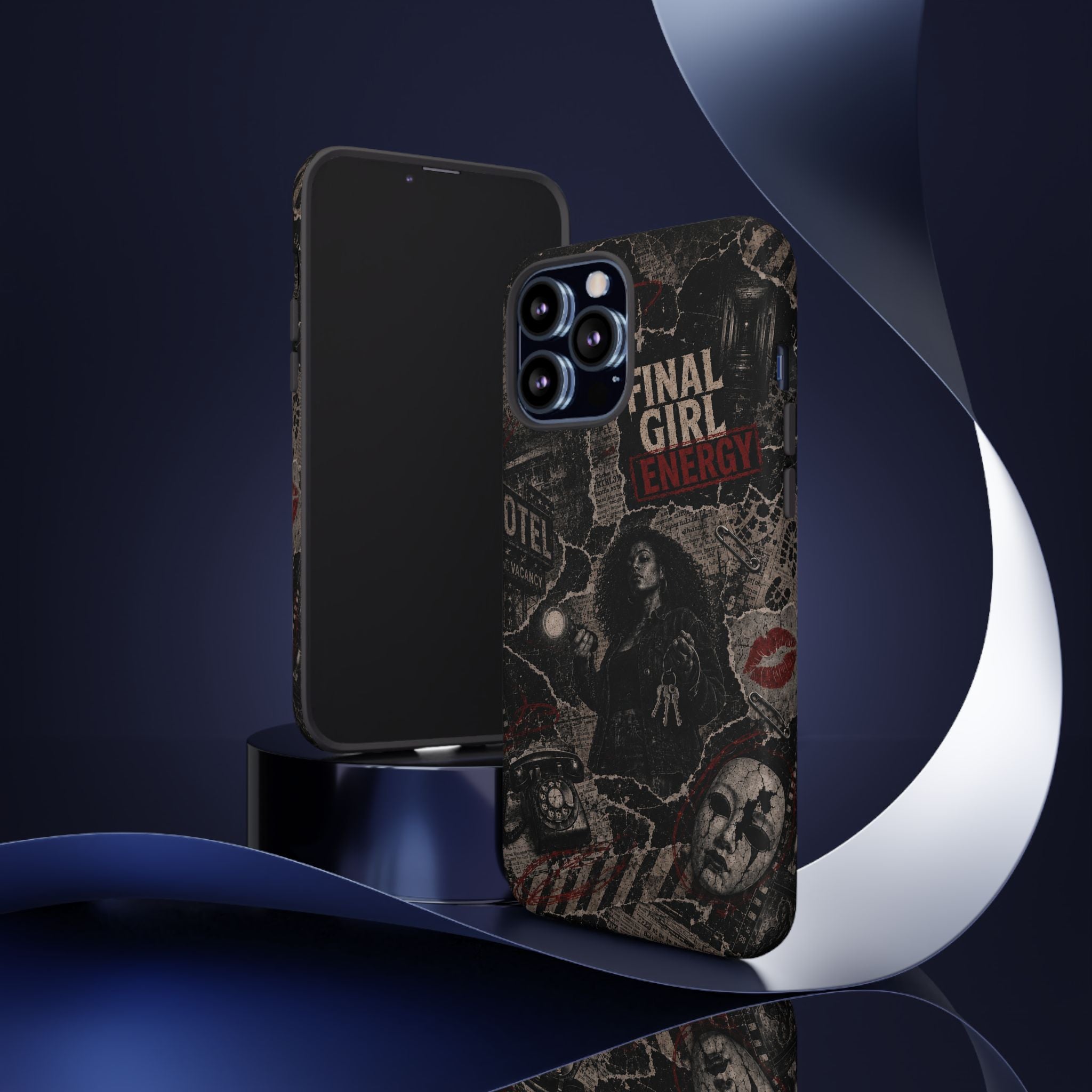 Final Girl Energy Horror Collage Phone Case