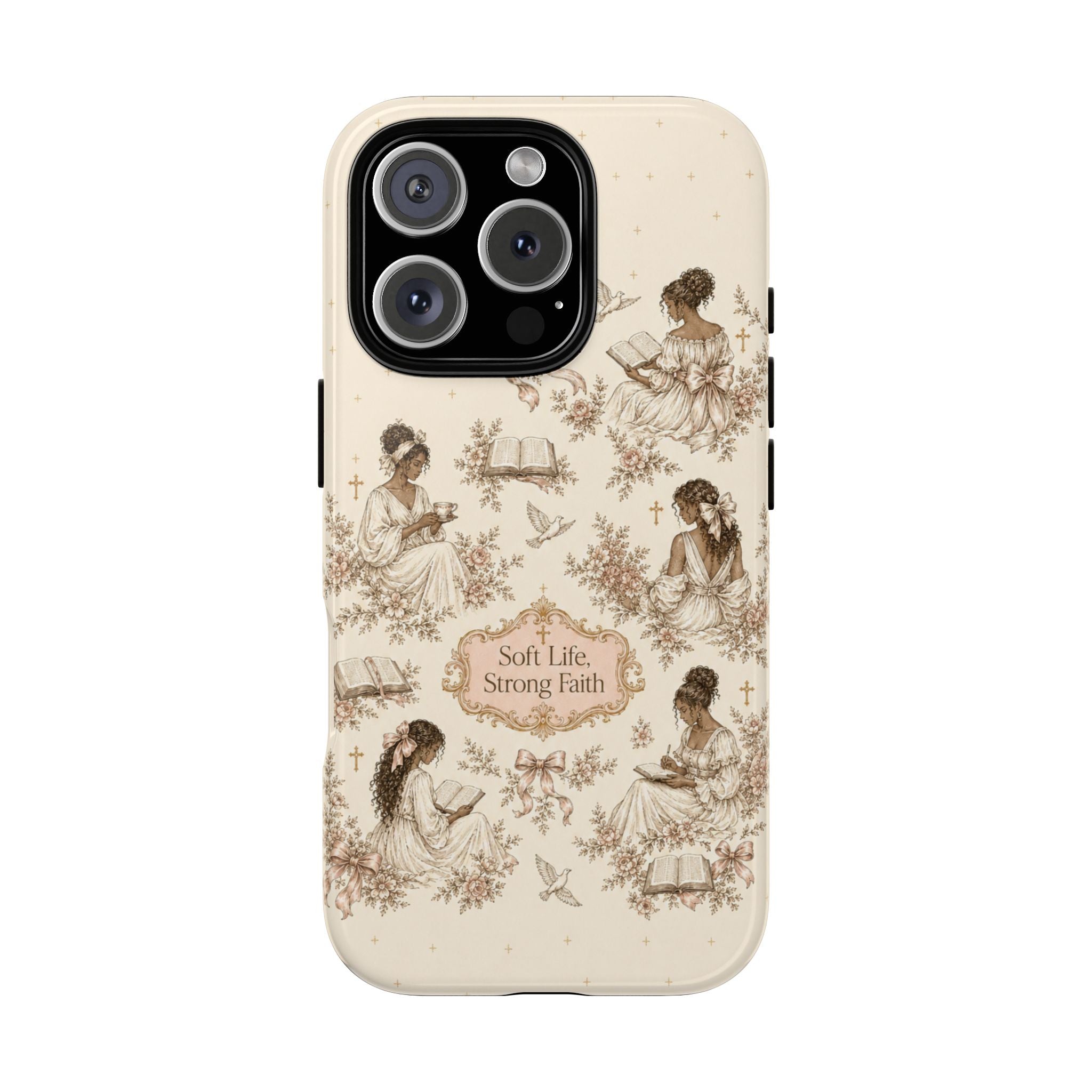 Soft Life, Strong Faith Vintage Christian Phone Case