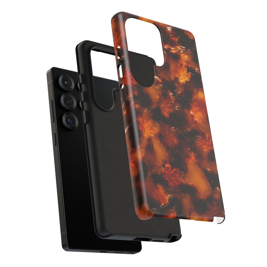 Amber Autumn Maple Leaf Phone Case