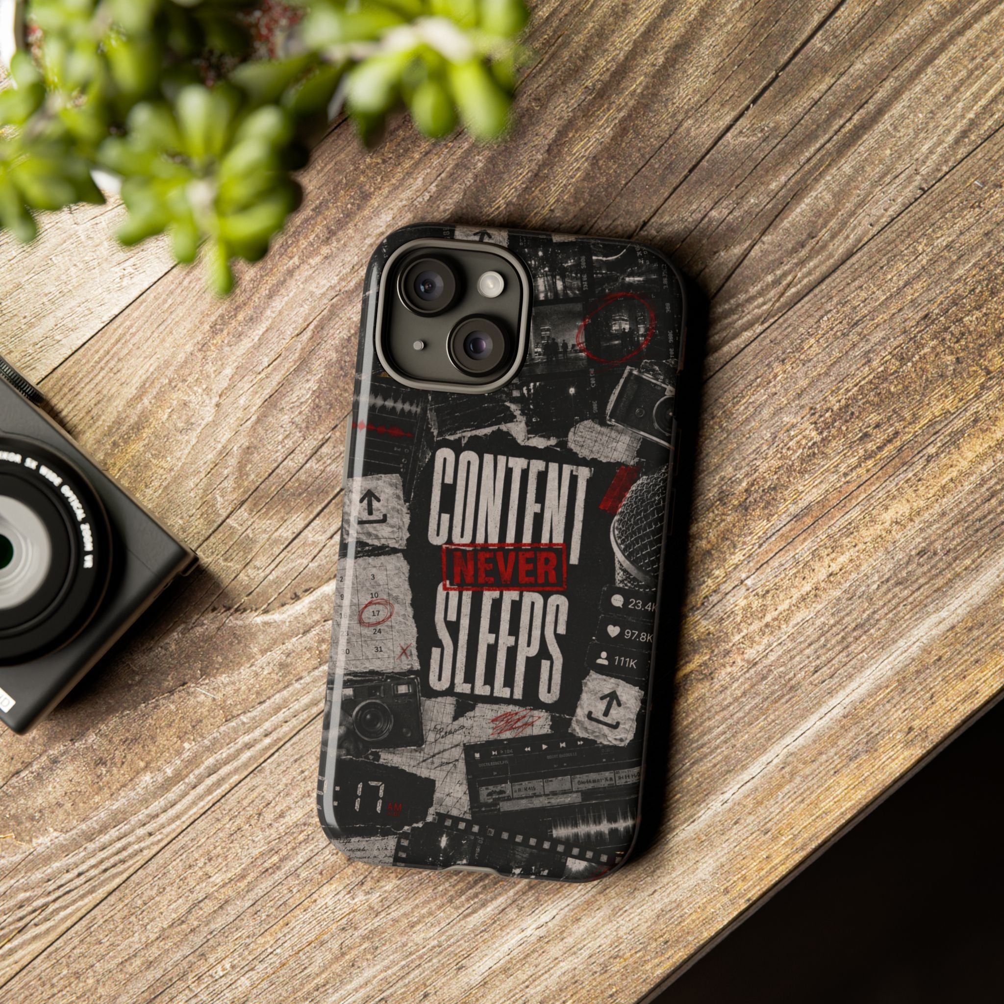 Content Never Sleeps Creator Phone Case
