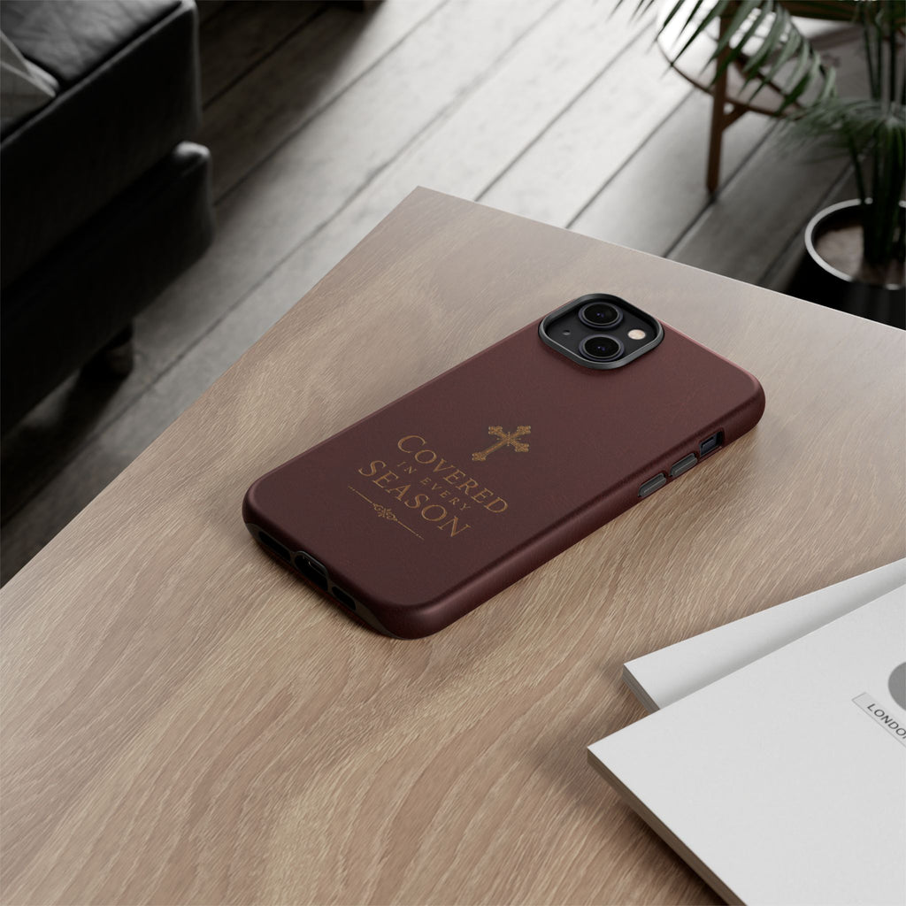 Covered in Every Season Christian Cross Phone Case