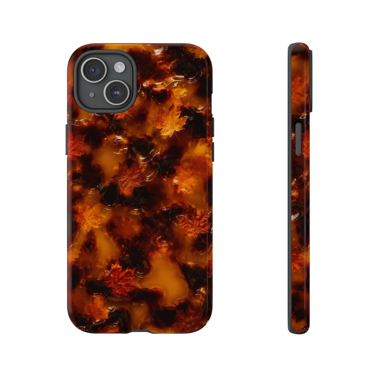 Amber Autumn Maple Leaf Phone Case