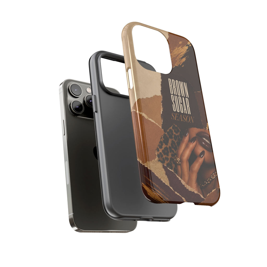 Brown Sugar Season Leopard Collage Phone Case