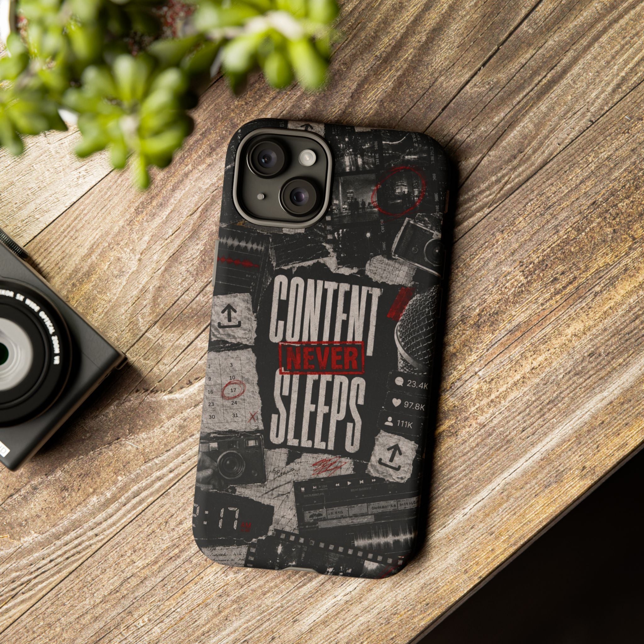 Content Never Sleeps Creator Phone Case