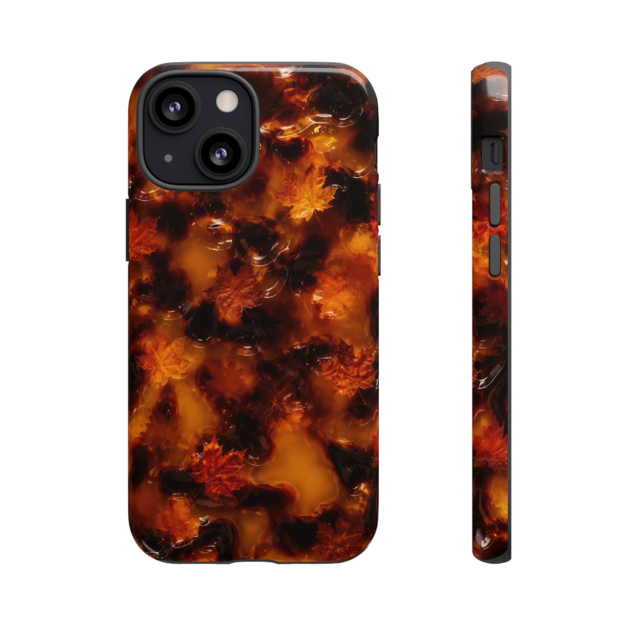 Amber Autumn Maple Leaf Phone Case