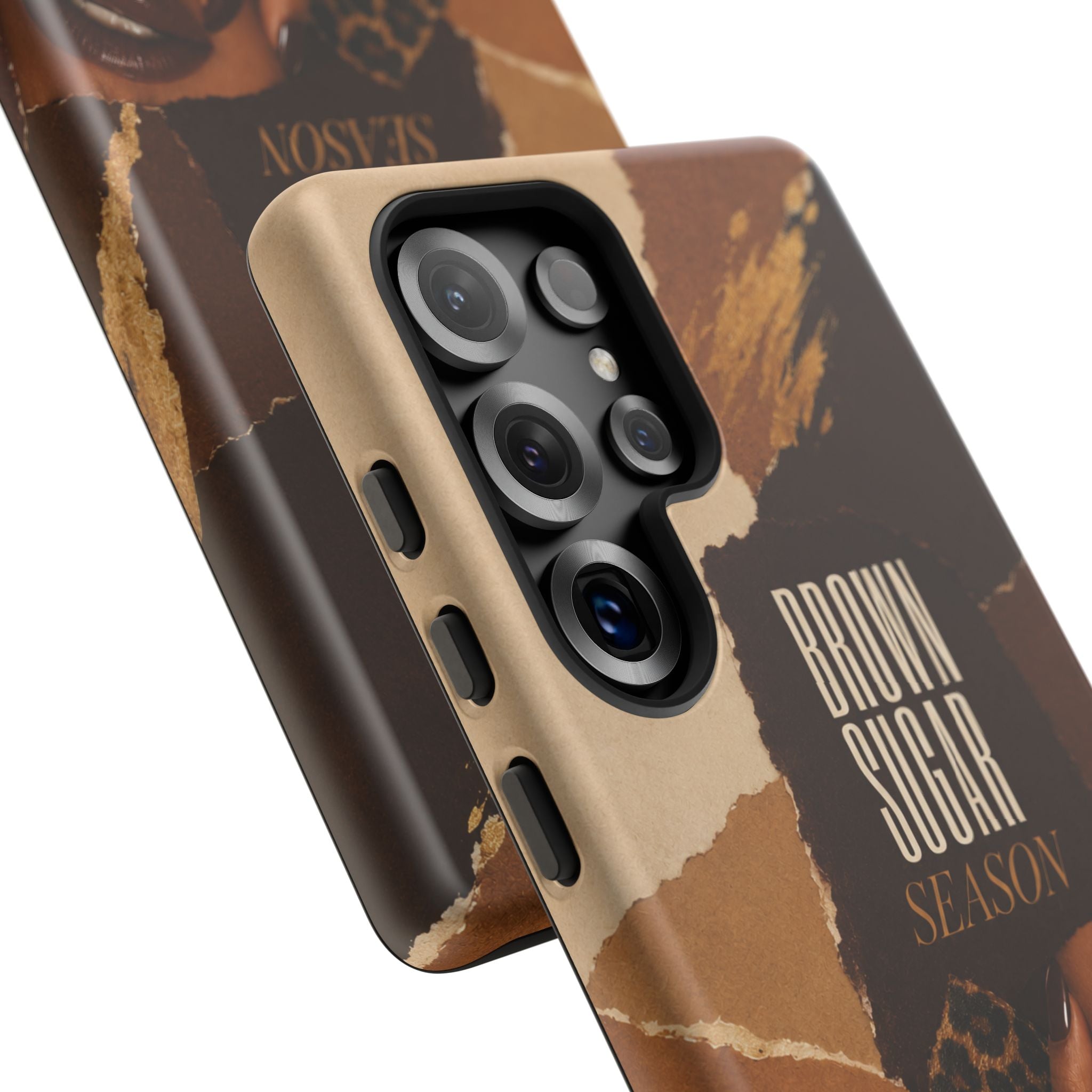 Brown Sugar Season Leopard Collage Phone Case