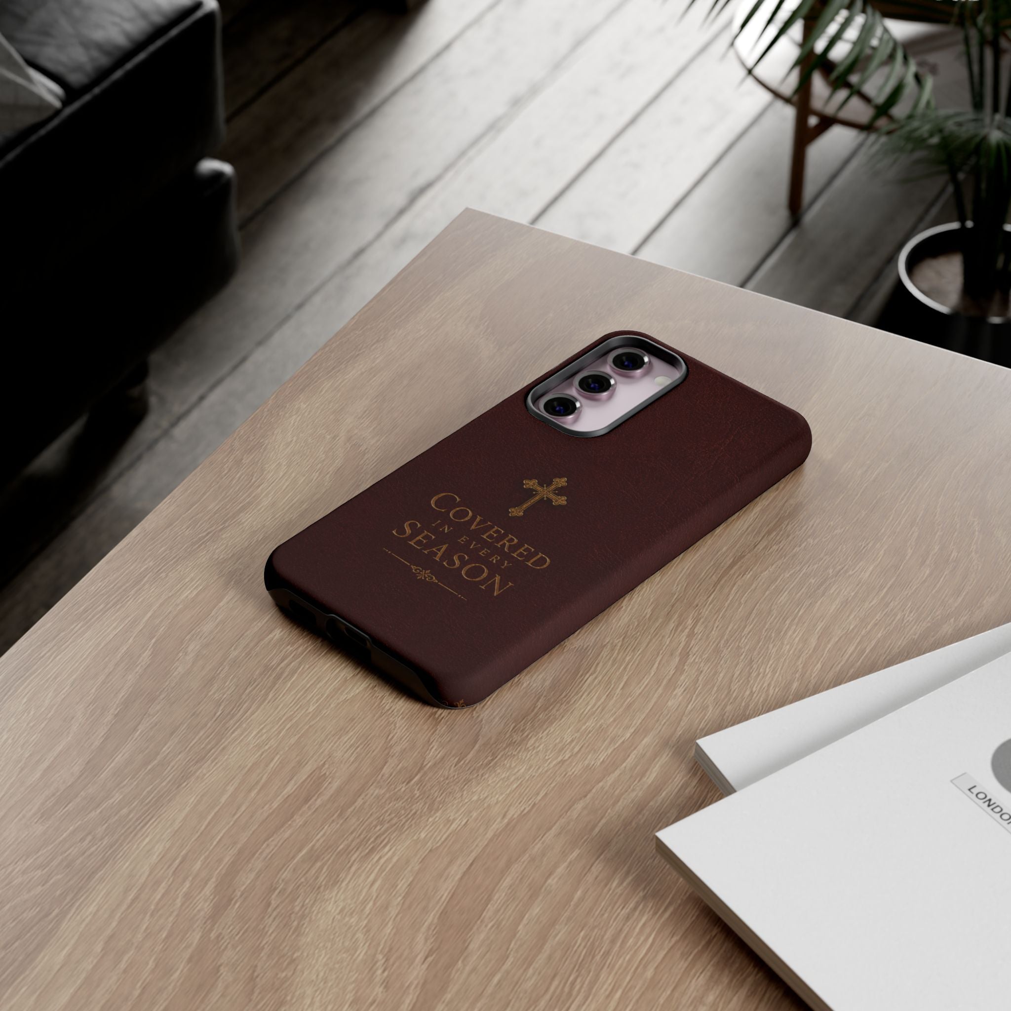 Covered in Every Season Christian Cross Phone Case