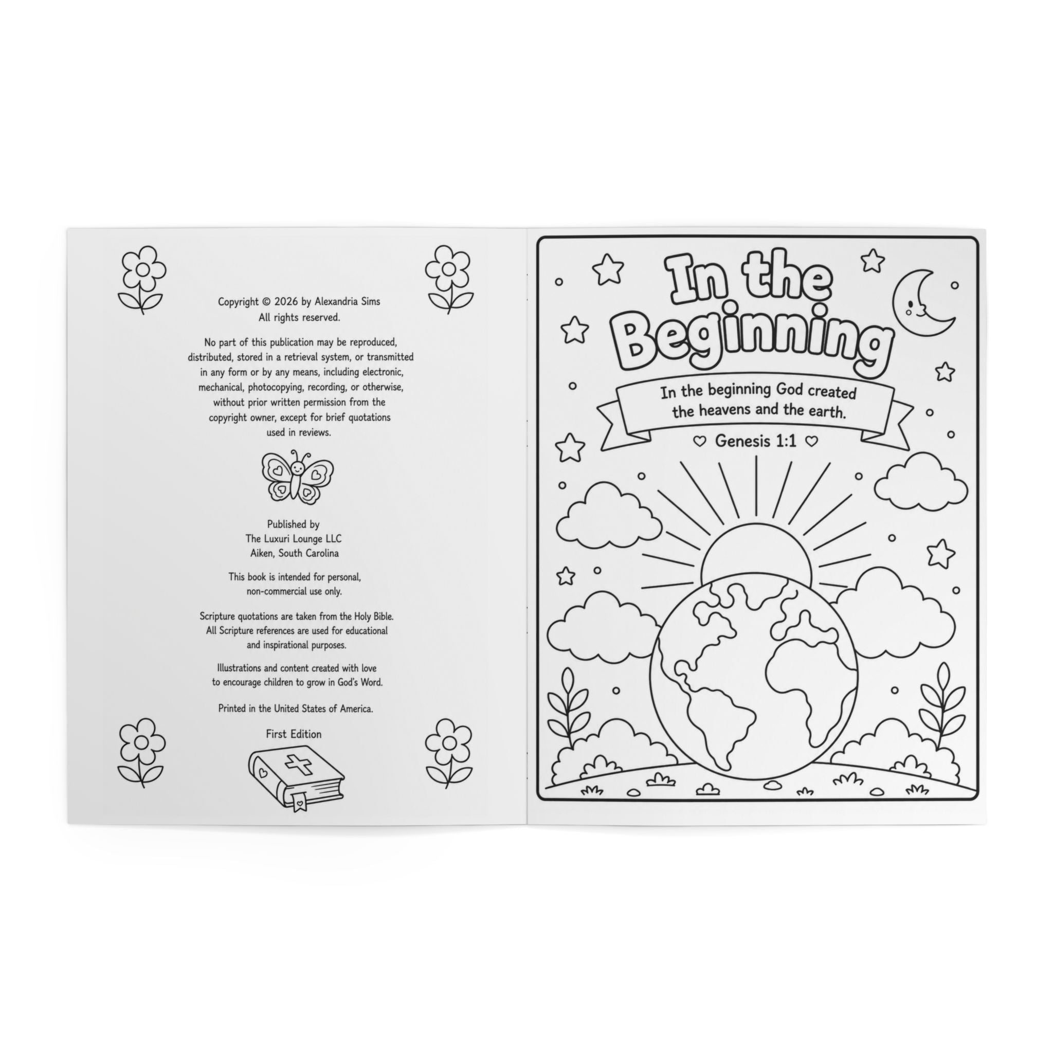 Faithful Little Hearts: God's Beautiful Creation| Christian Bible Activity and Coloring Book for Kids