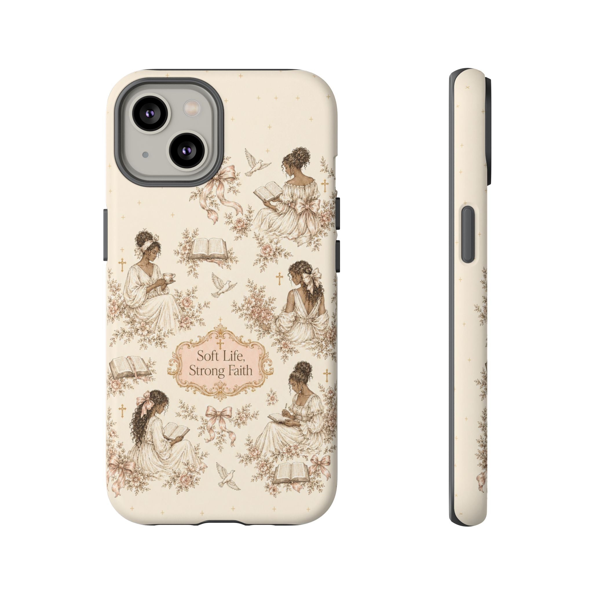Soft Life, Strong Faith Vintage Christian Phone Case