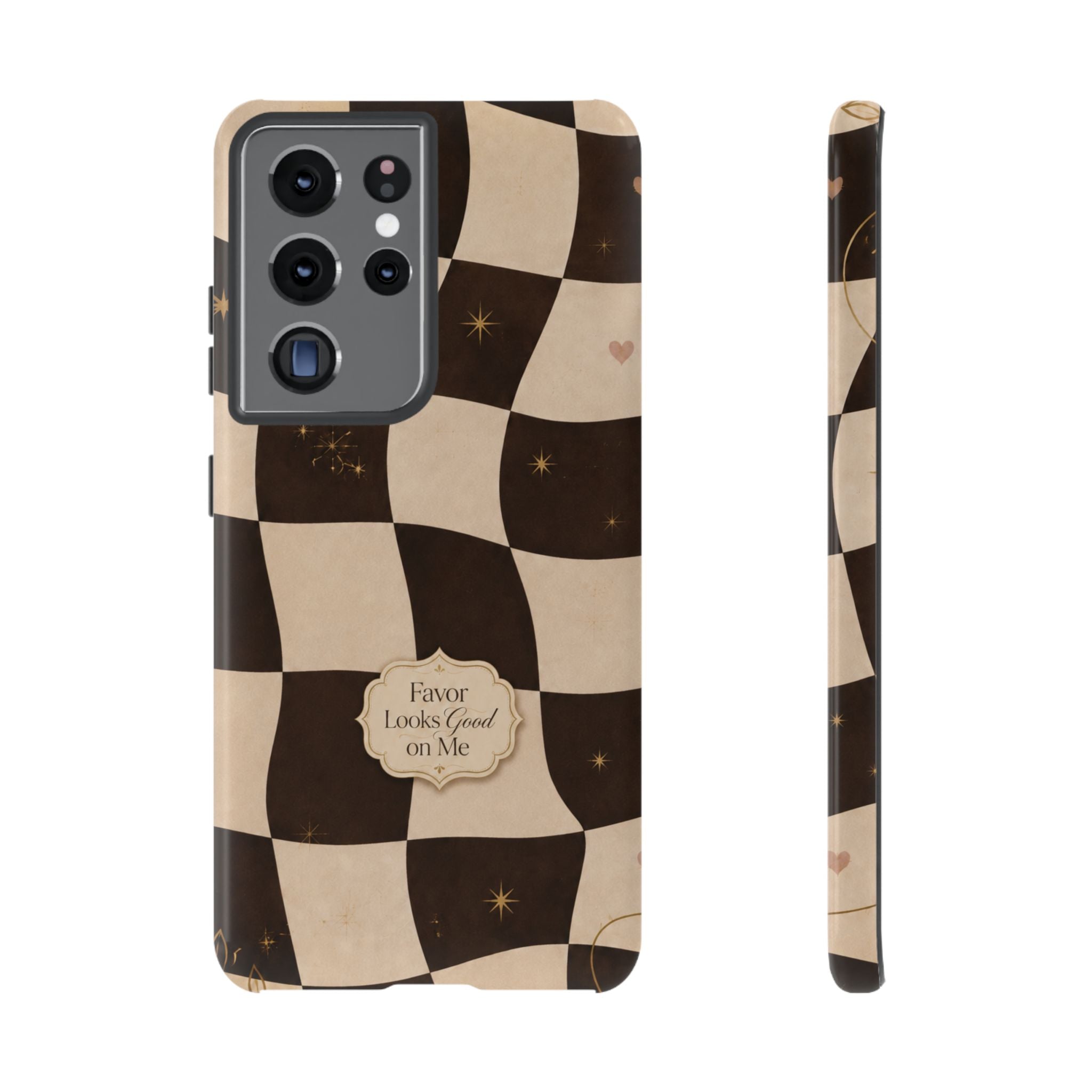 Favor Looks Good on Me Vintage Checkerboard Phone Case