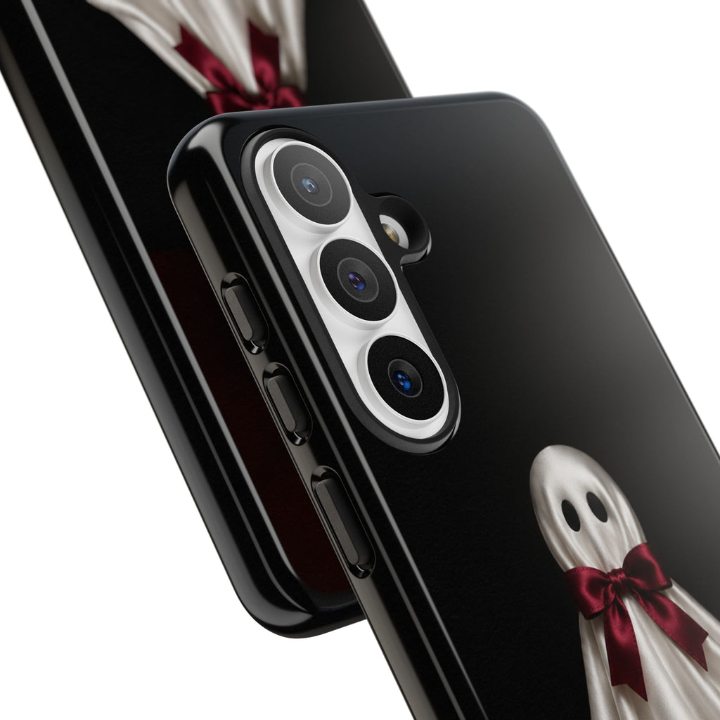 Burgundy Bow Ghost Spooky Phone Case