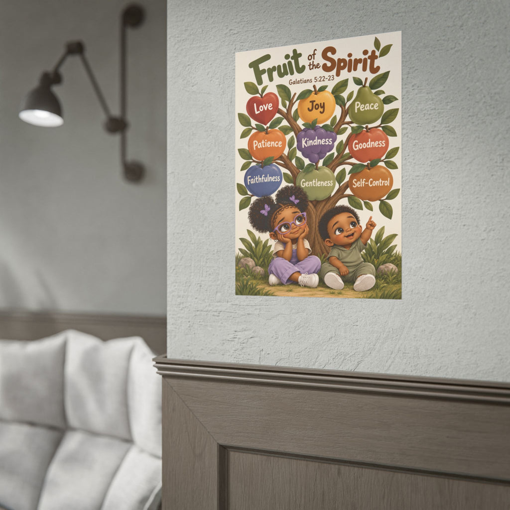 Fruit of the Spirit Christian Kids Poster | Galatians 5:22–23 Wall Art