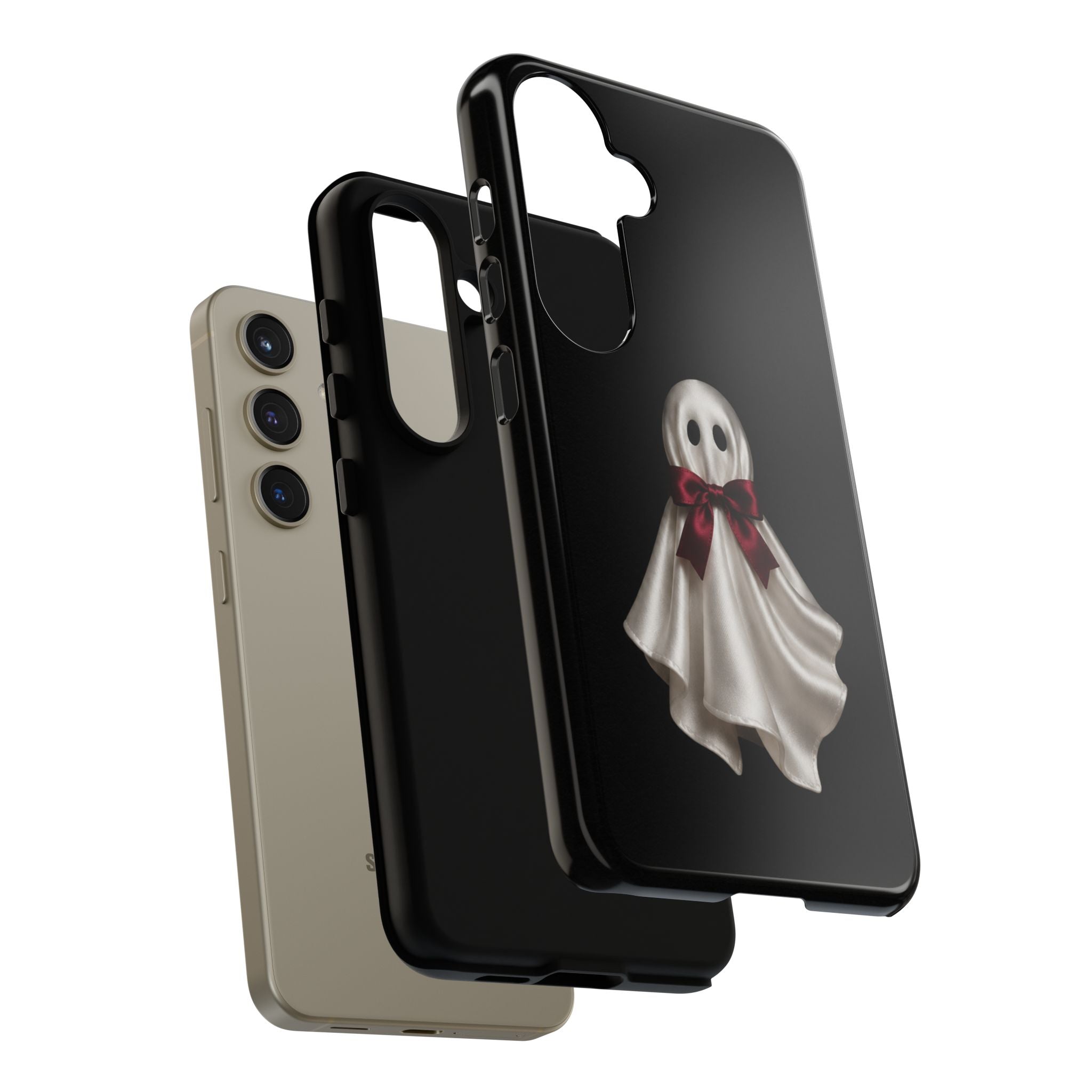 Burgundy Bow Ghost Spooky Phone Case