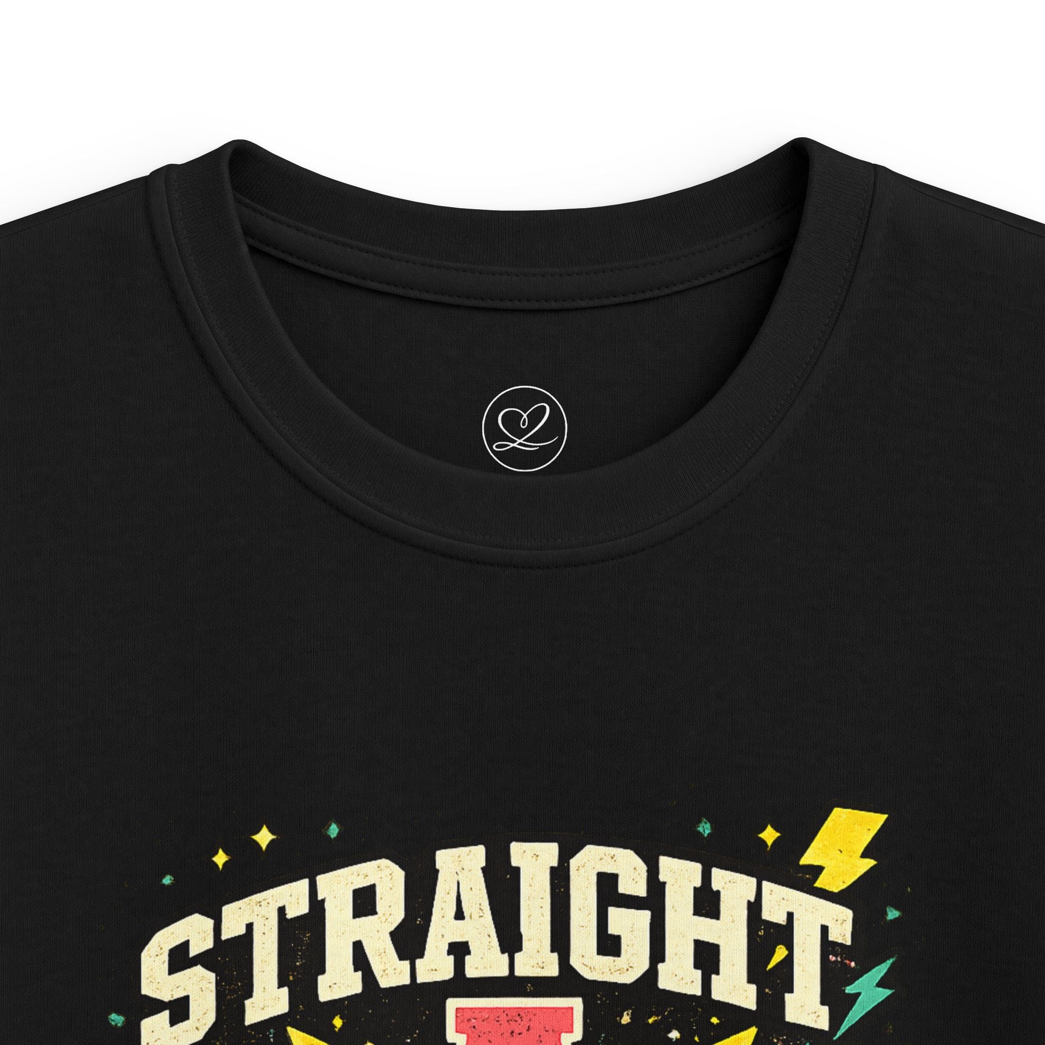Kids "Straight A Energy" T-Shirt — Retro Smile Back-to-School Tee