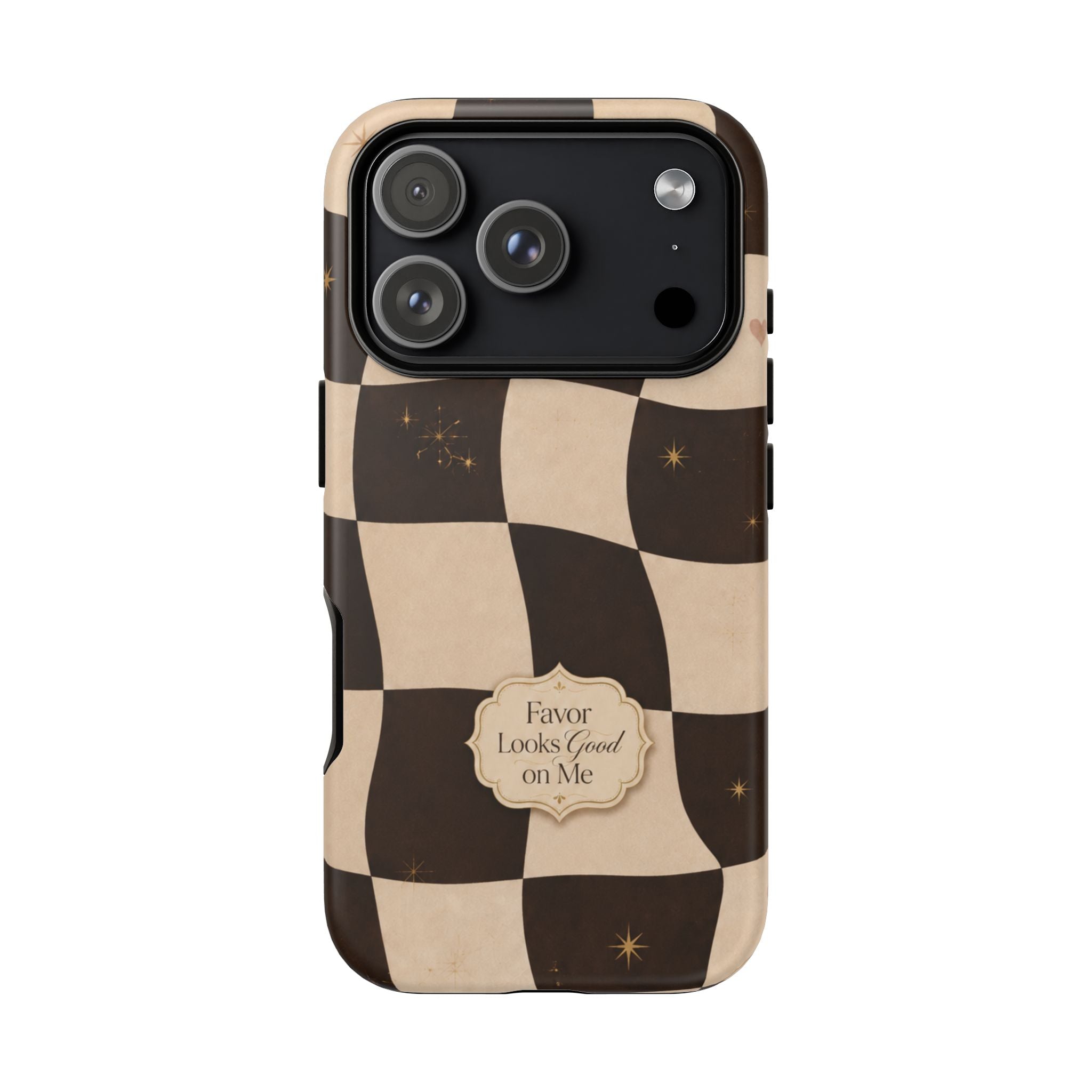 Favor Looks Good on Me Vintage Checkerboard Phone Case