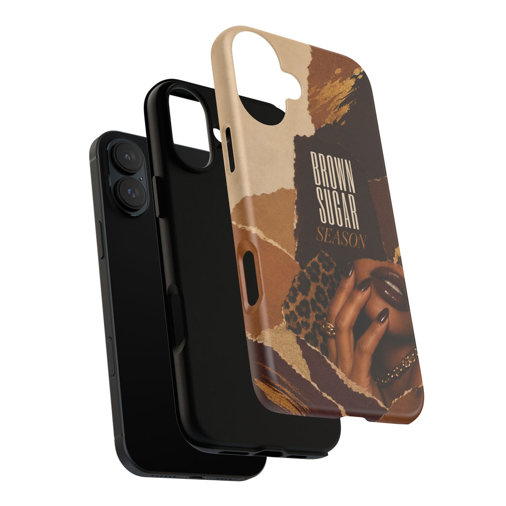 Brown Sugar Season Leopard Collage Phone Case