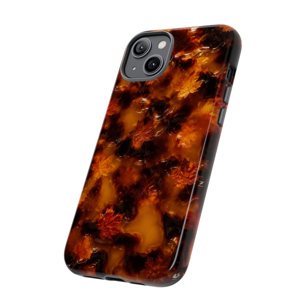 Amber Autumn Maple Leaf Phone Case